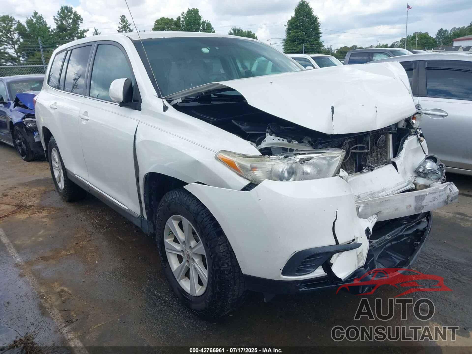 TOYOTA HIGHLANDER 2012 - 5TDZK3EH9CS075718