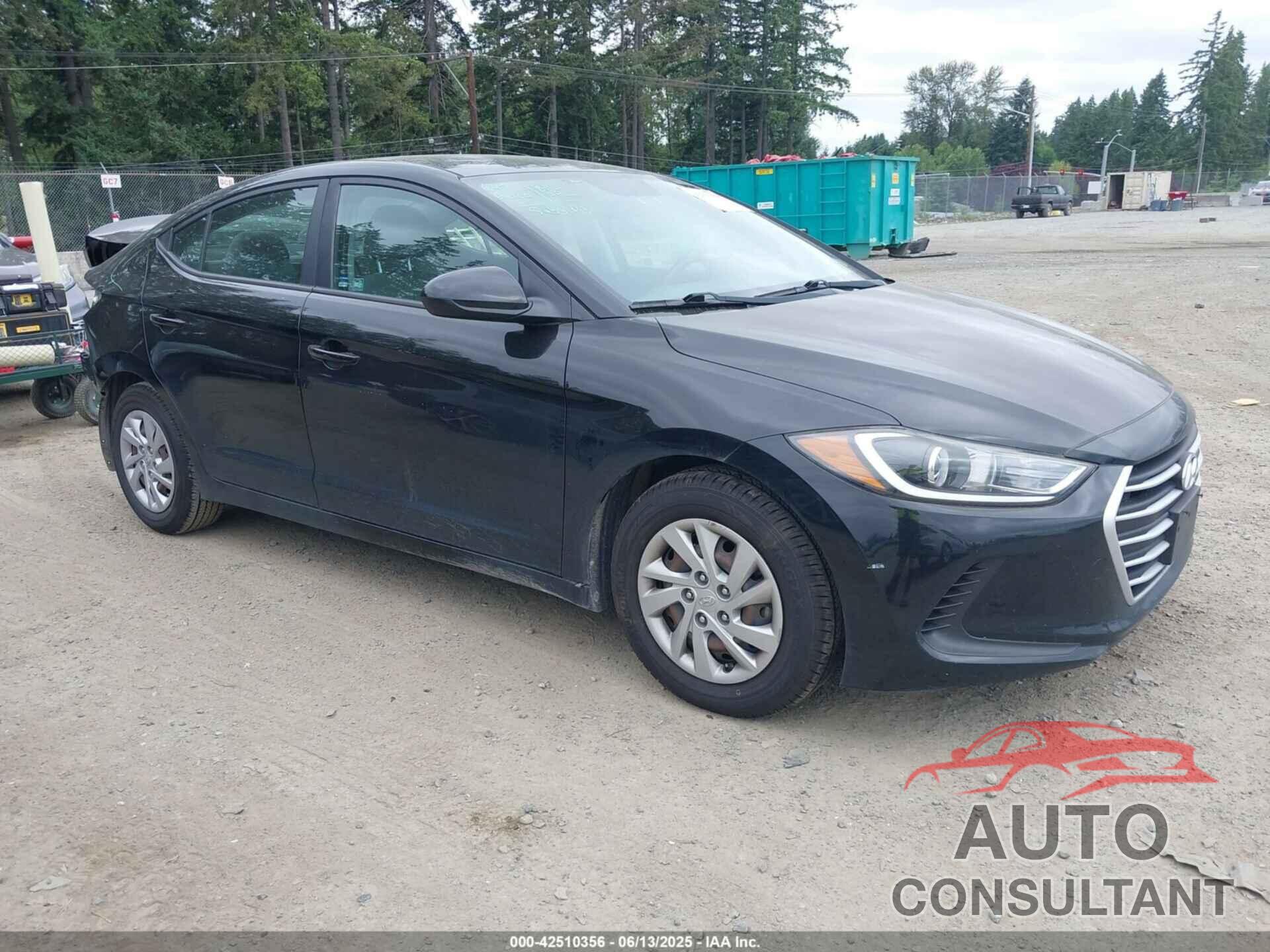 HYUNDAI ELANTRA 2017 - KMHD74LF3HU394811
