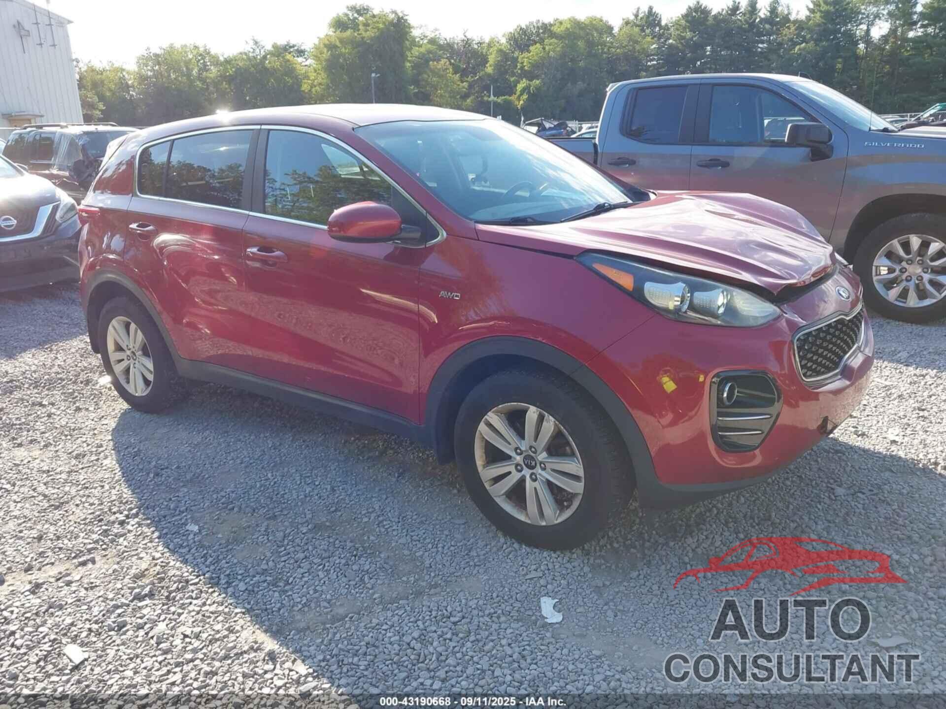 KIA SPORTAGE 2017 - KNDPMCAC3H7160051