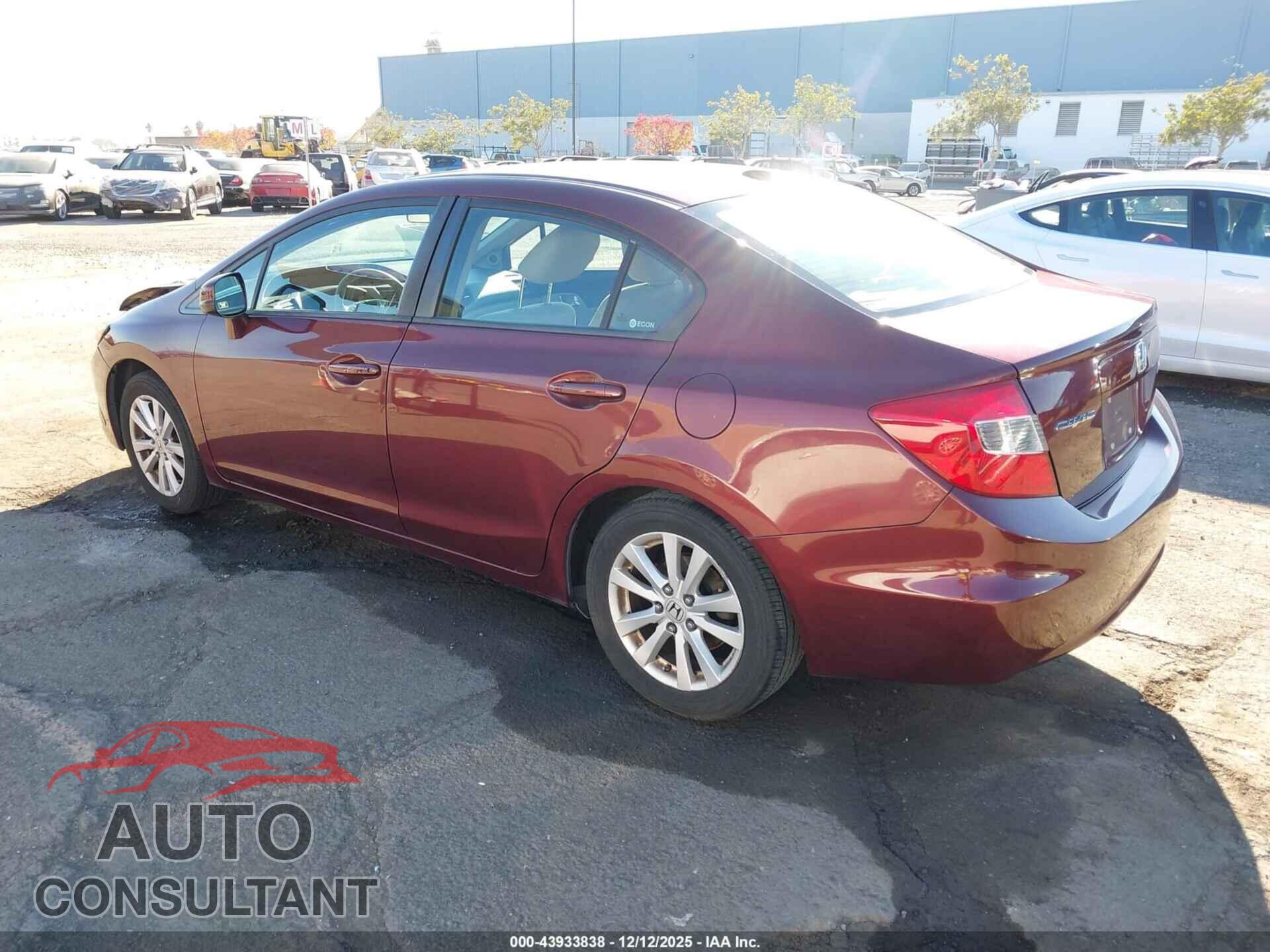 HONDA CIVIC 2012 - 2HGFB2F86CH514935
