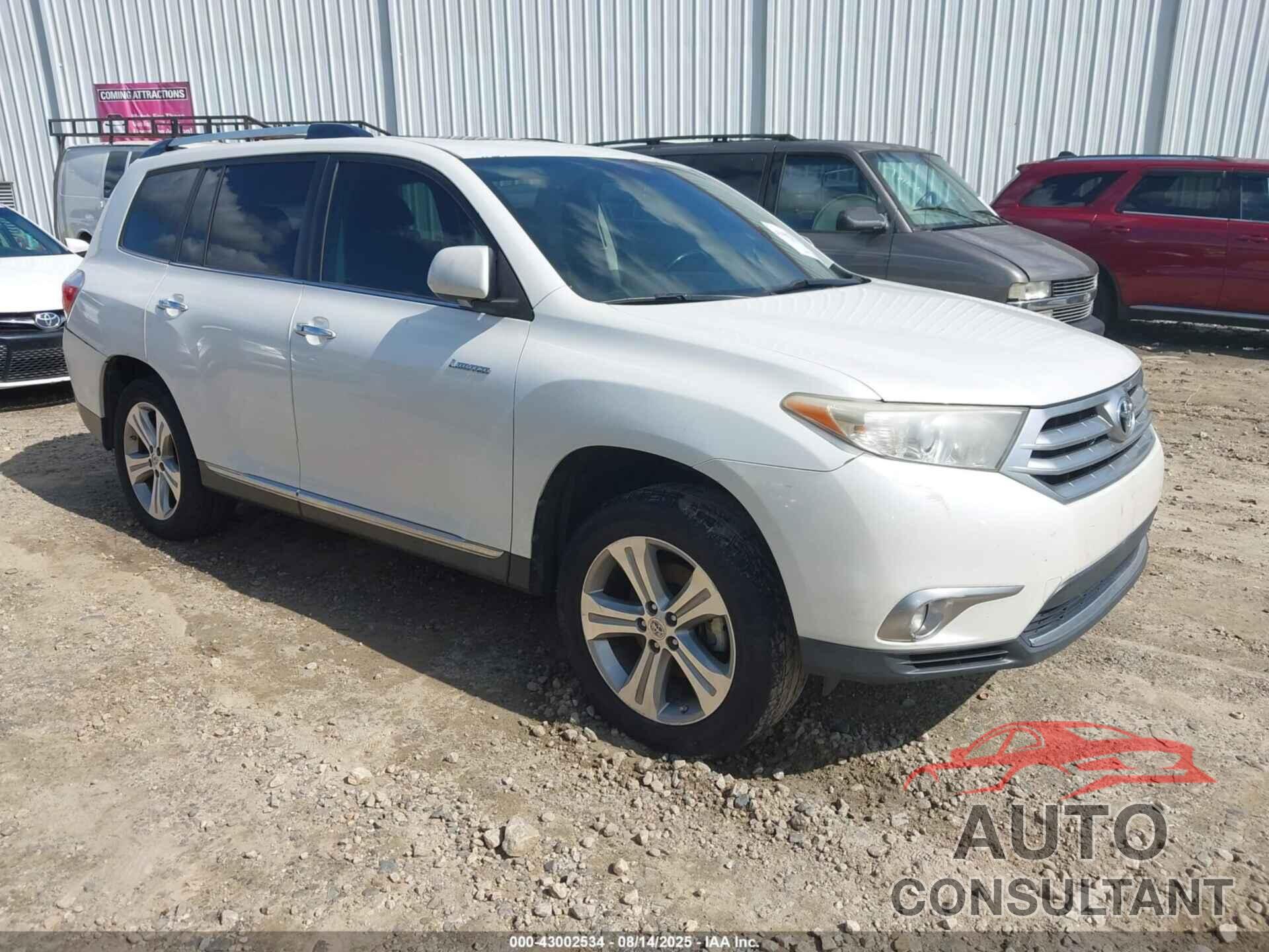 TOYOTA HIGHLANDER 2012 - 5TDYK3EH1CS062313