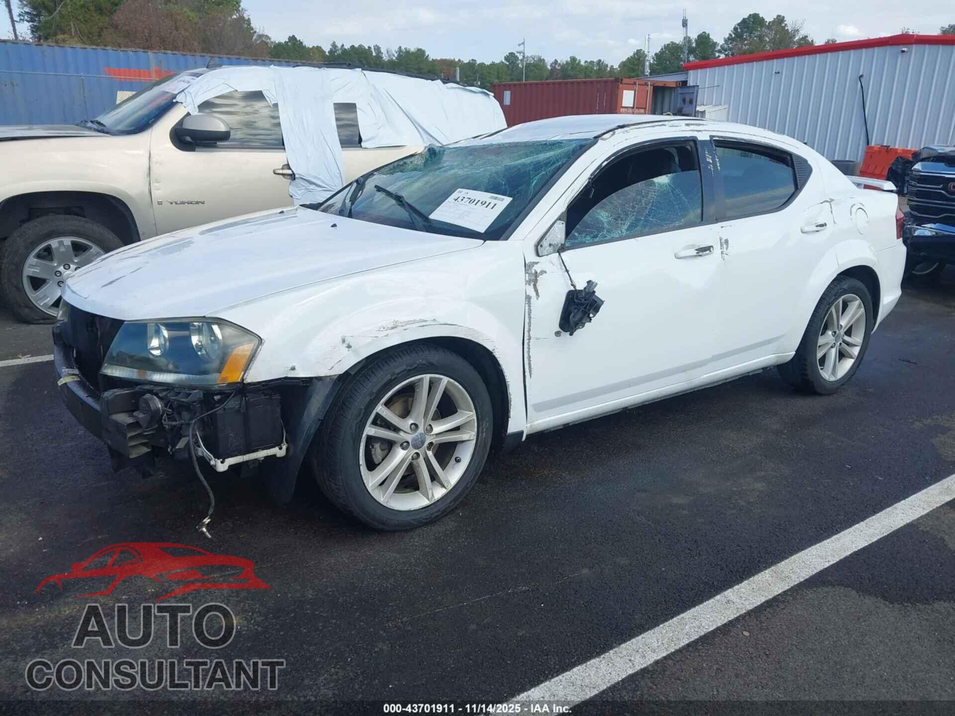 DODGE AVENGER 2013 - 1C3CDZCB0DN772935