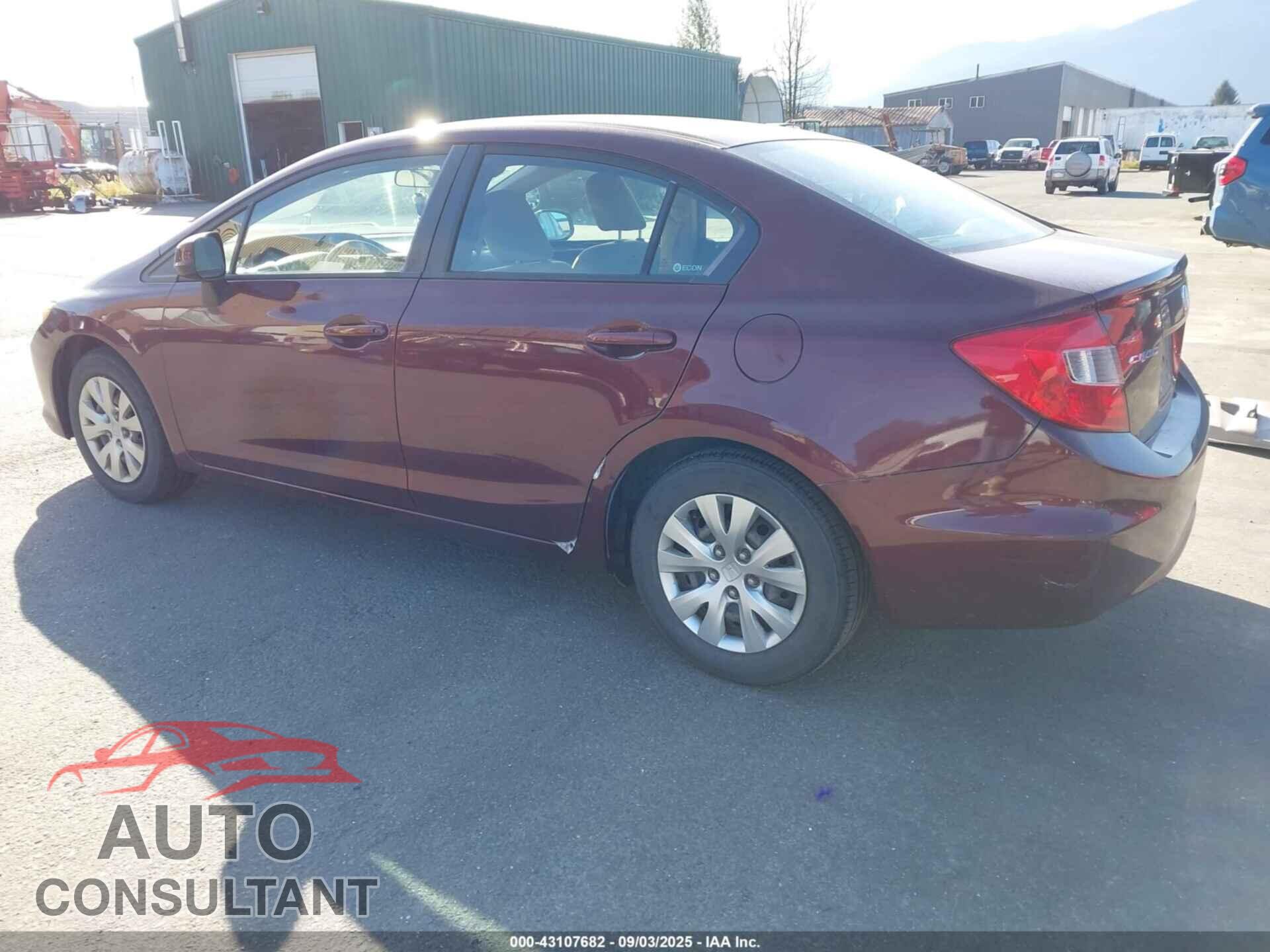 HONDA CIVIC 2012 - 19XFB2F56CE368925