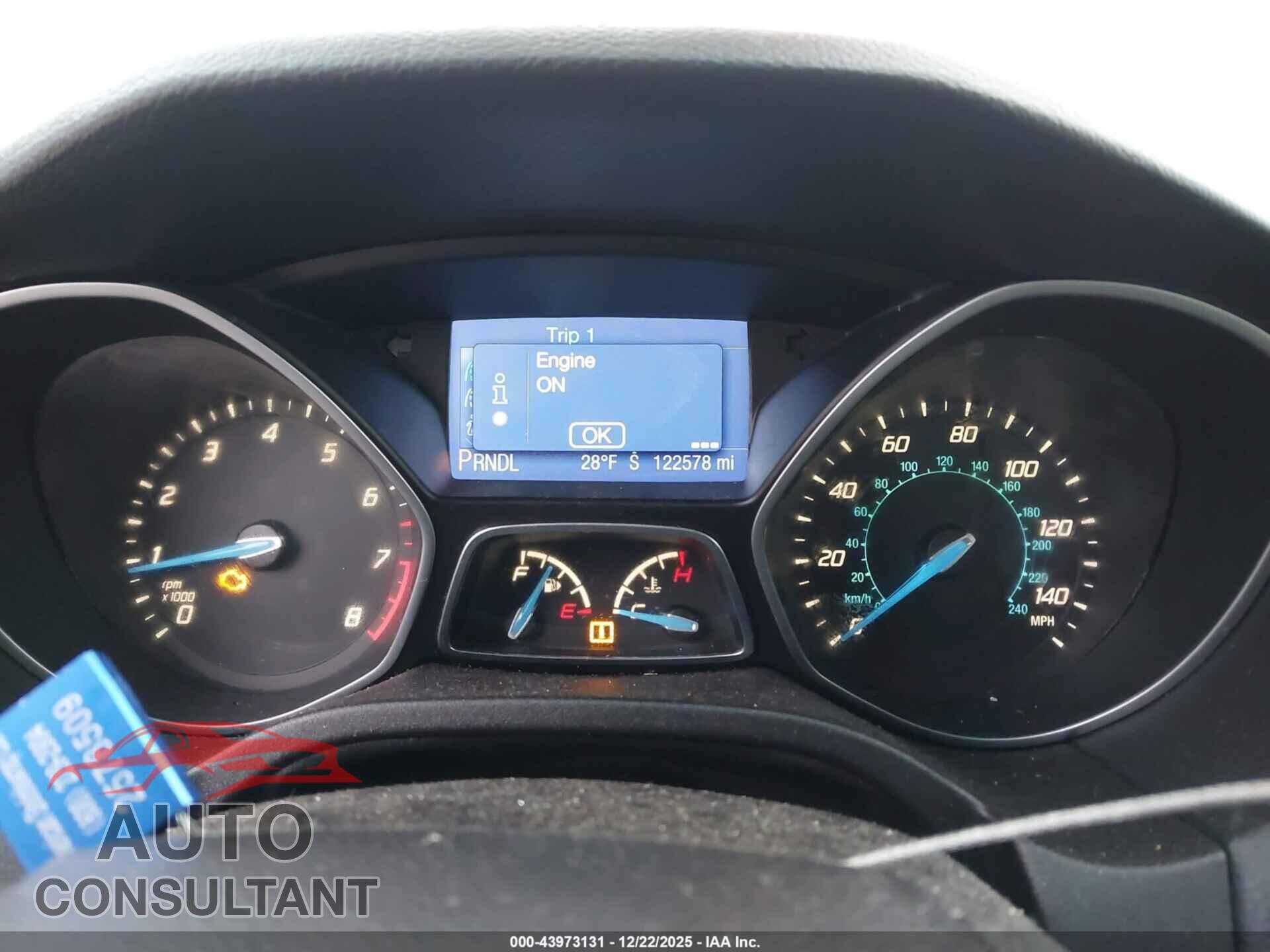 FORD FOCUS 2013 - 1FADP3F23DL330829