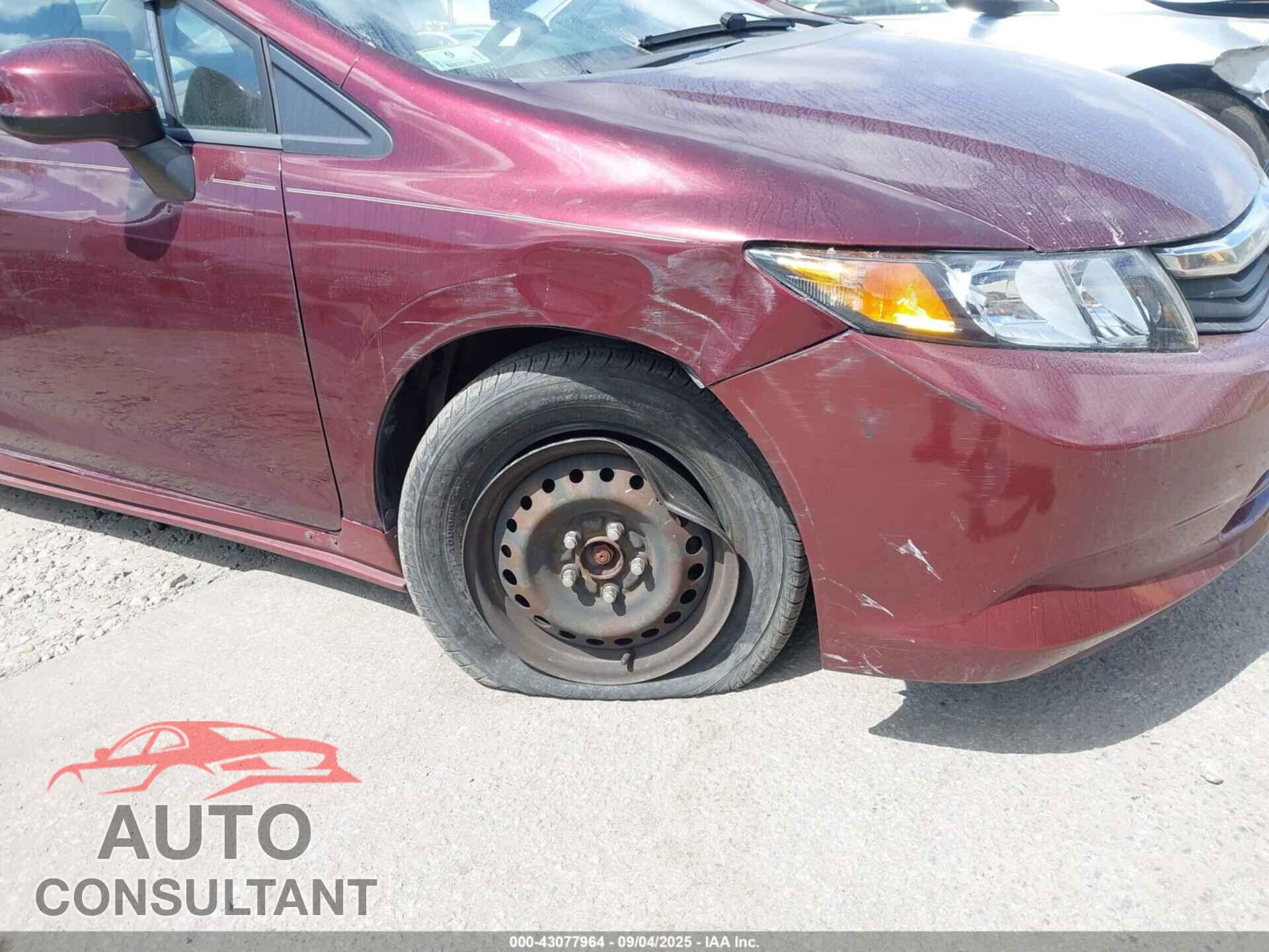HONDA CIVIC 2012 - 19XFB2F54CE046882