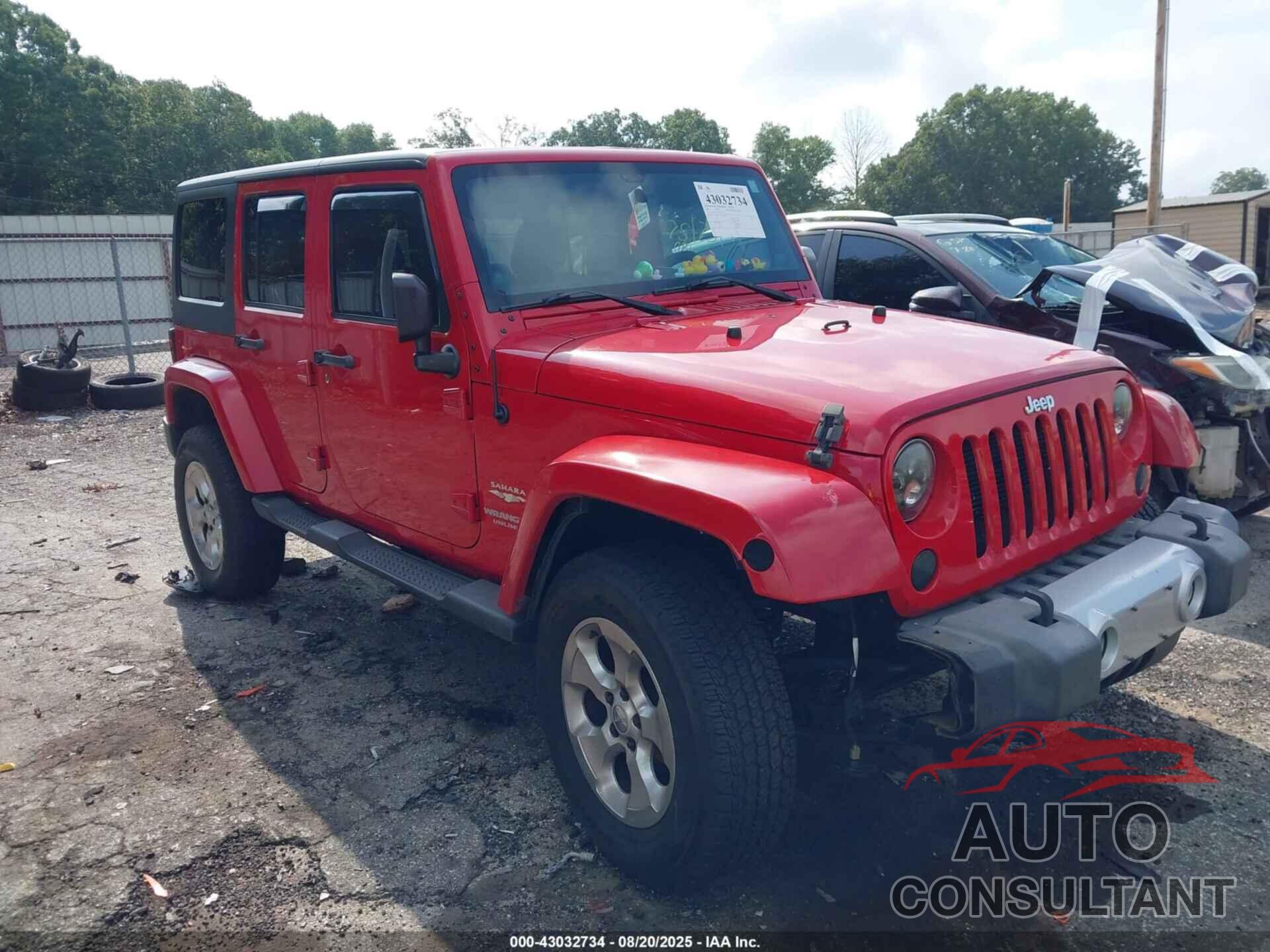JEEP WRANGLER UNLIMITED 2012 - 1C4HJWEG3CL215710