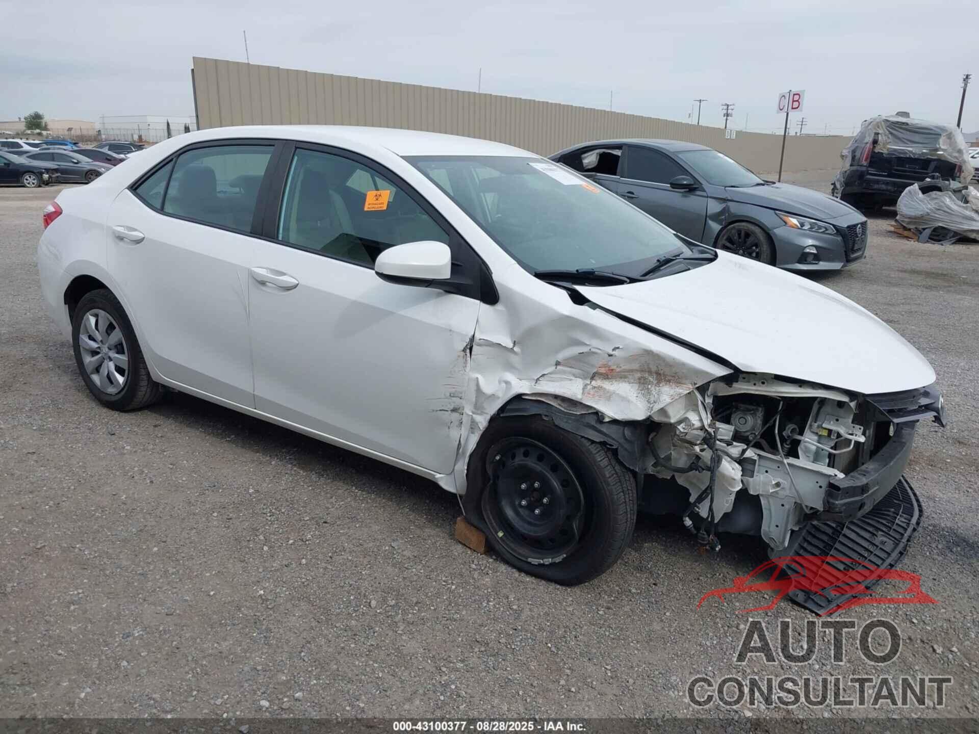 TOYOTA COROLLA 2016 - 2T1BURHE4GC592956