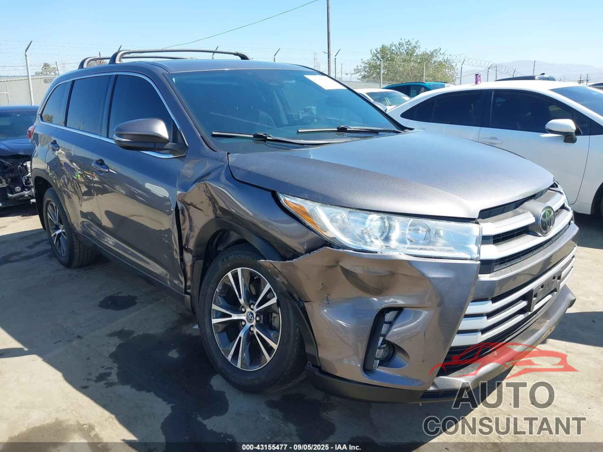TOYOTA HIGHLANDER 2018 - 5TDZZRFHXJS274917