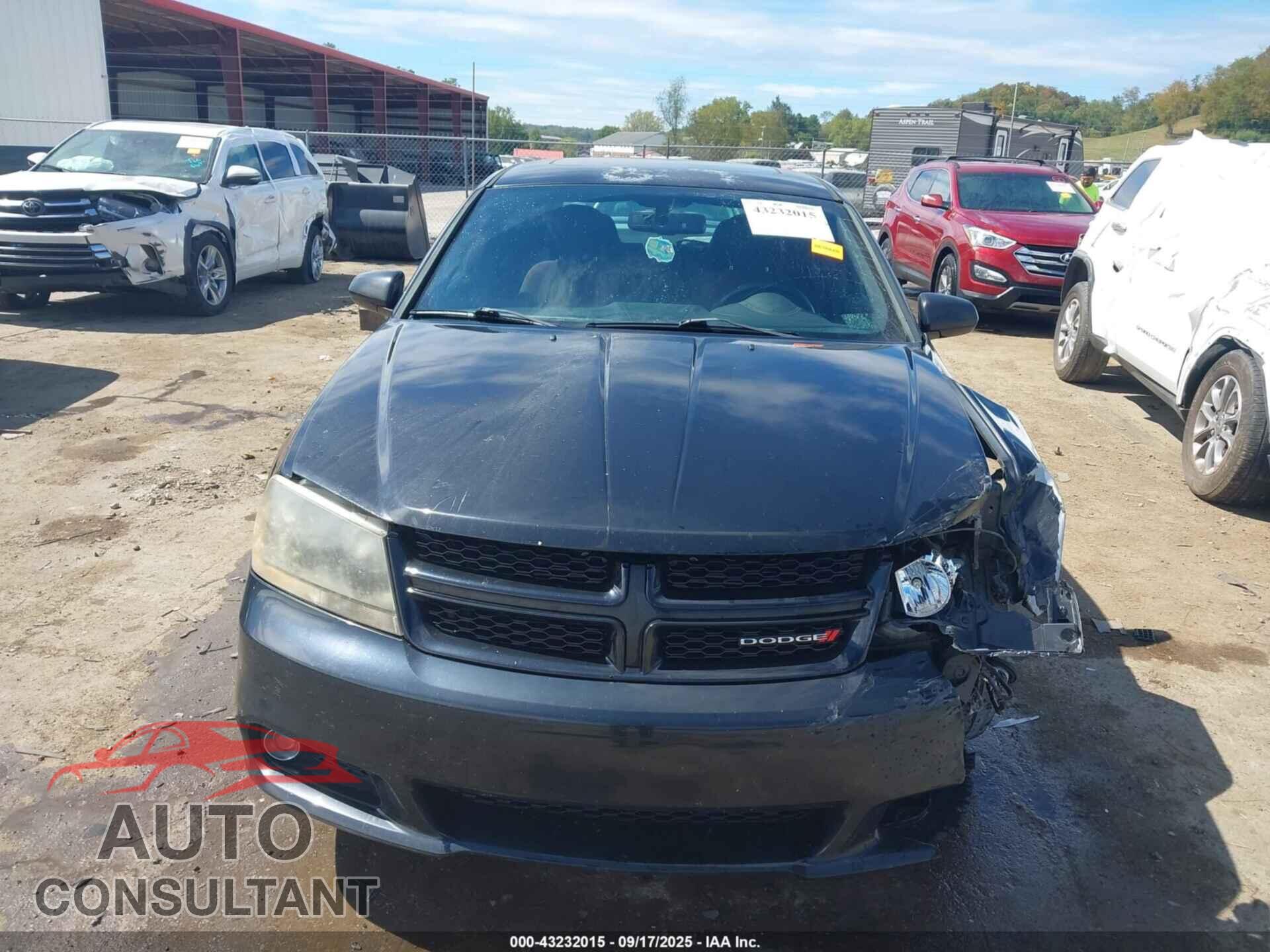 DODGE AVENGER 2013 - 1C3CDZCB5DN614347