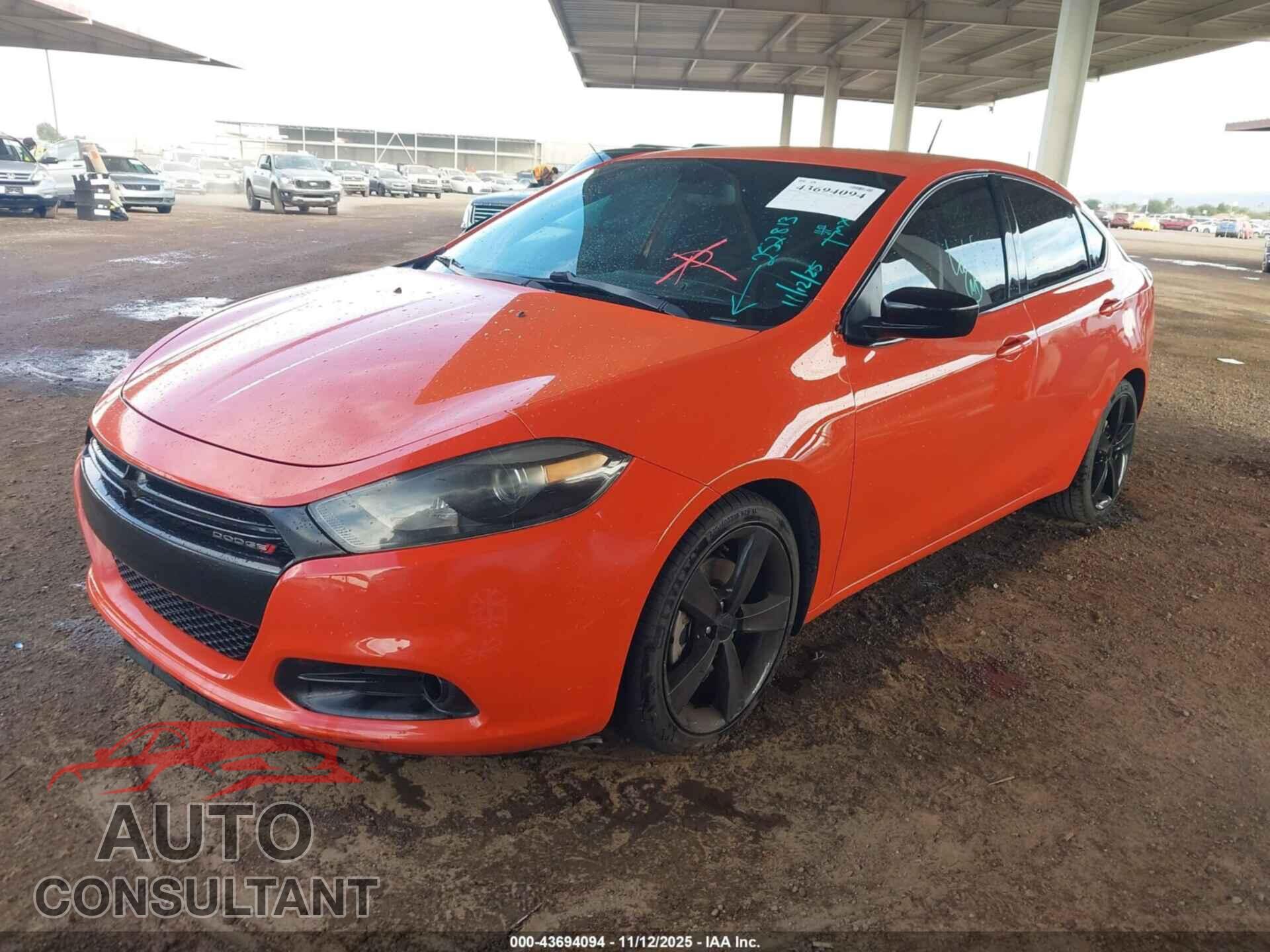 DODGE DART 2015 - 1C3CDFBB4FD252813
