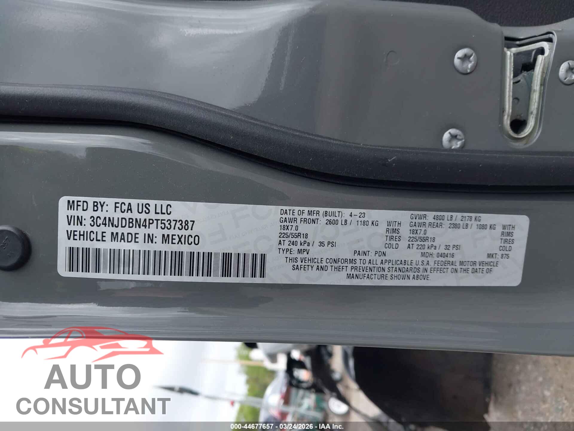 JEEP COMPASS 2023 - 3C4NJDBN4PT537387
