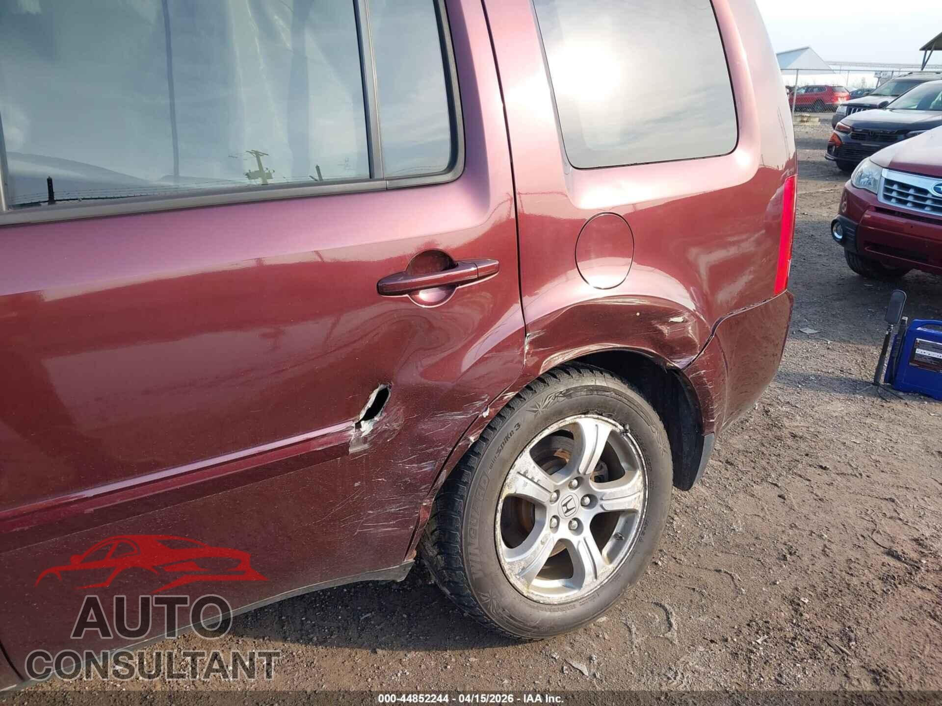 HONDA PILOT 2012 - 5FNYF4H58CB044312