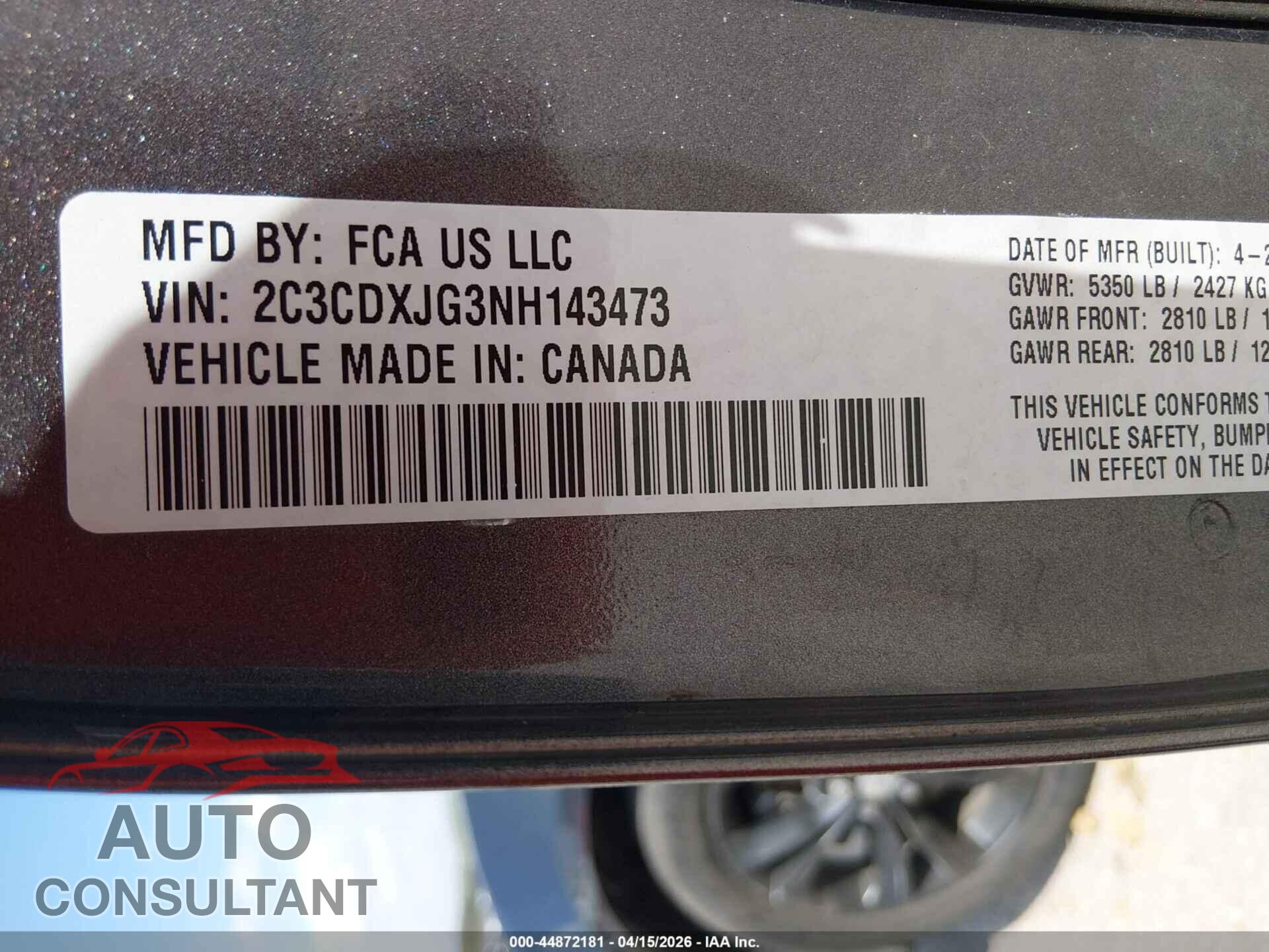 DODGE CHARGER 2022 - 2C3CDXJG3NH143473