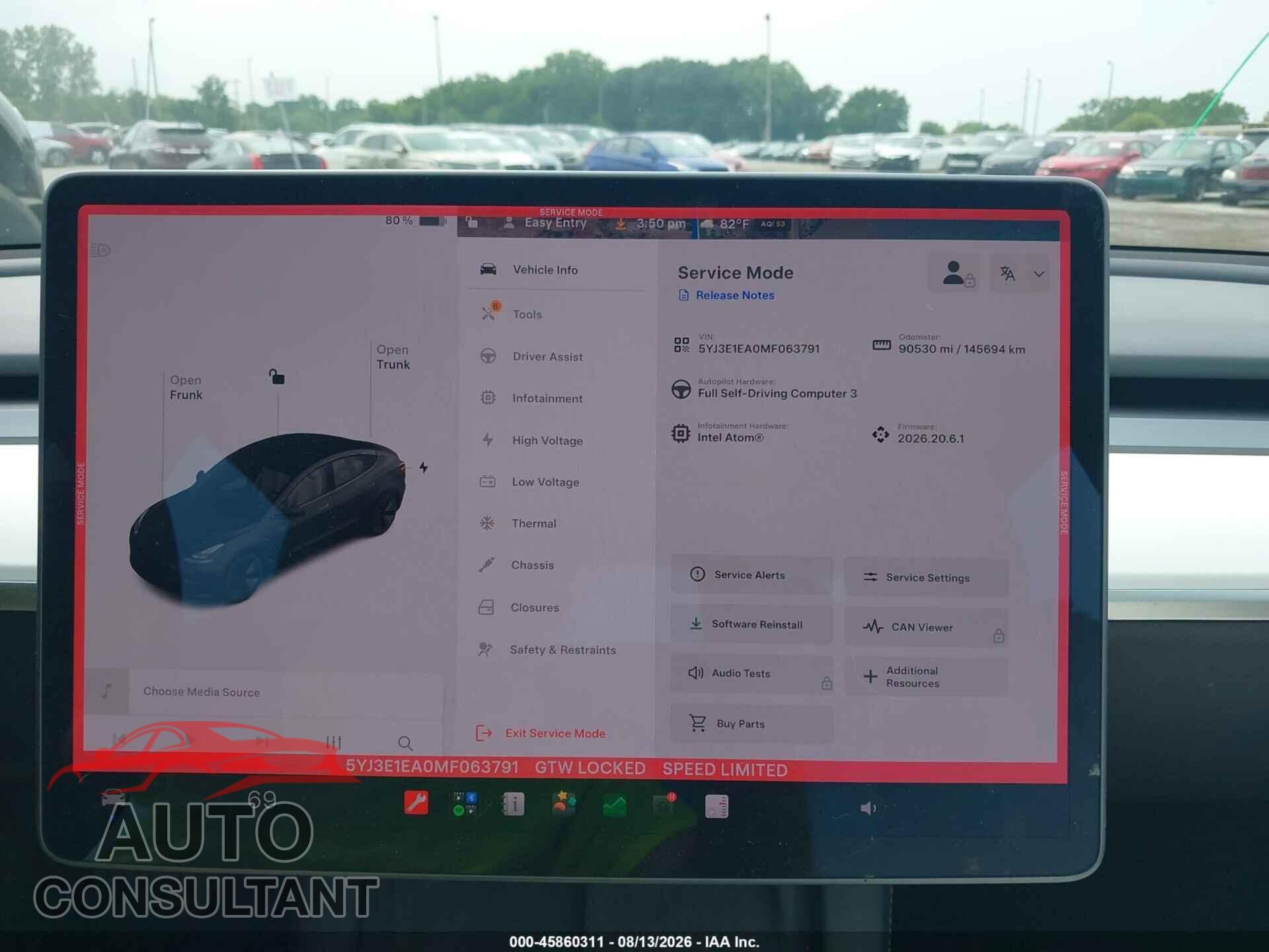 TESLA MODEL 3 2021 - 5YJ3E1EA0MF063791