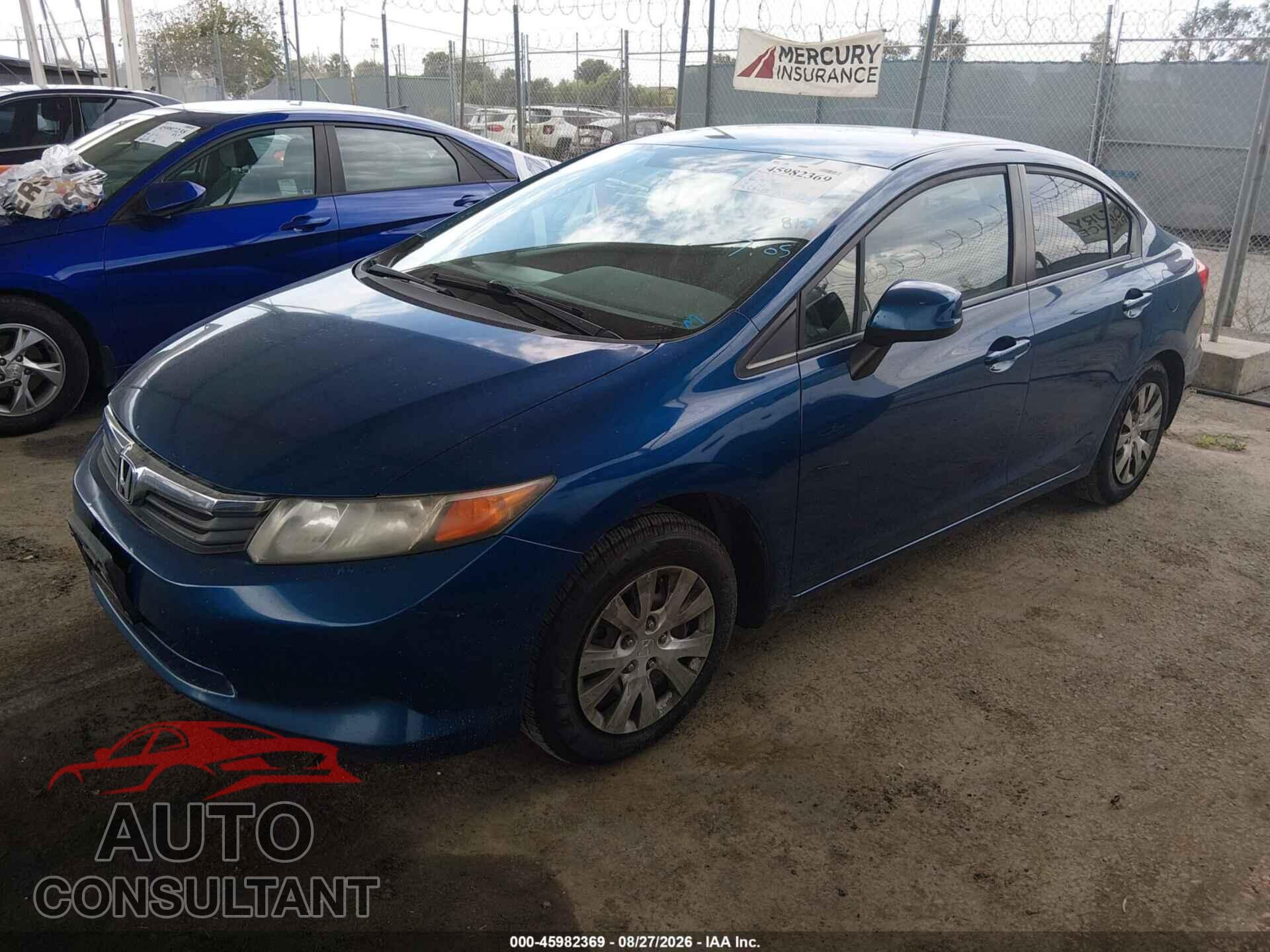 HONDA CIVIC 2012 - 19XFB2F53CE321612