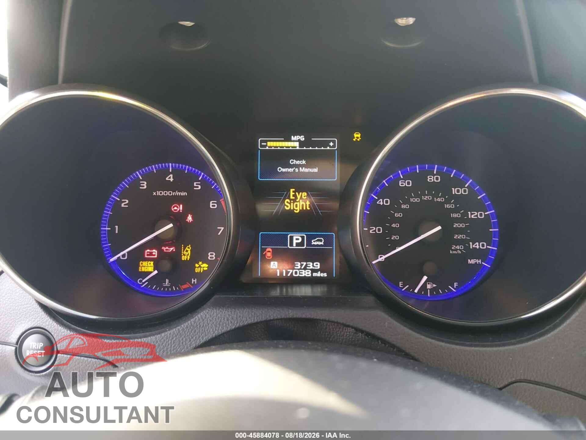 SUBARU OUTBACK 2017 - 4S4BSAFC4H3242113