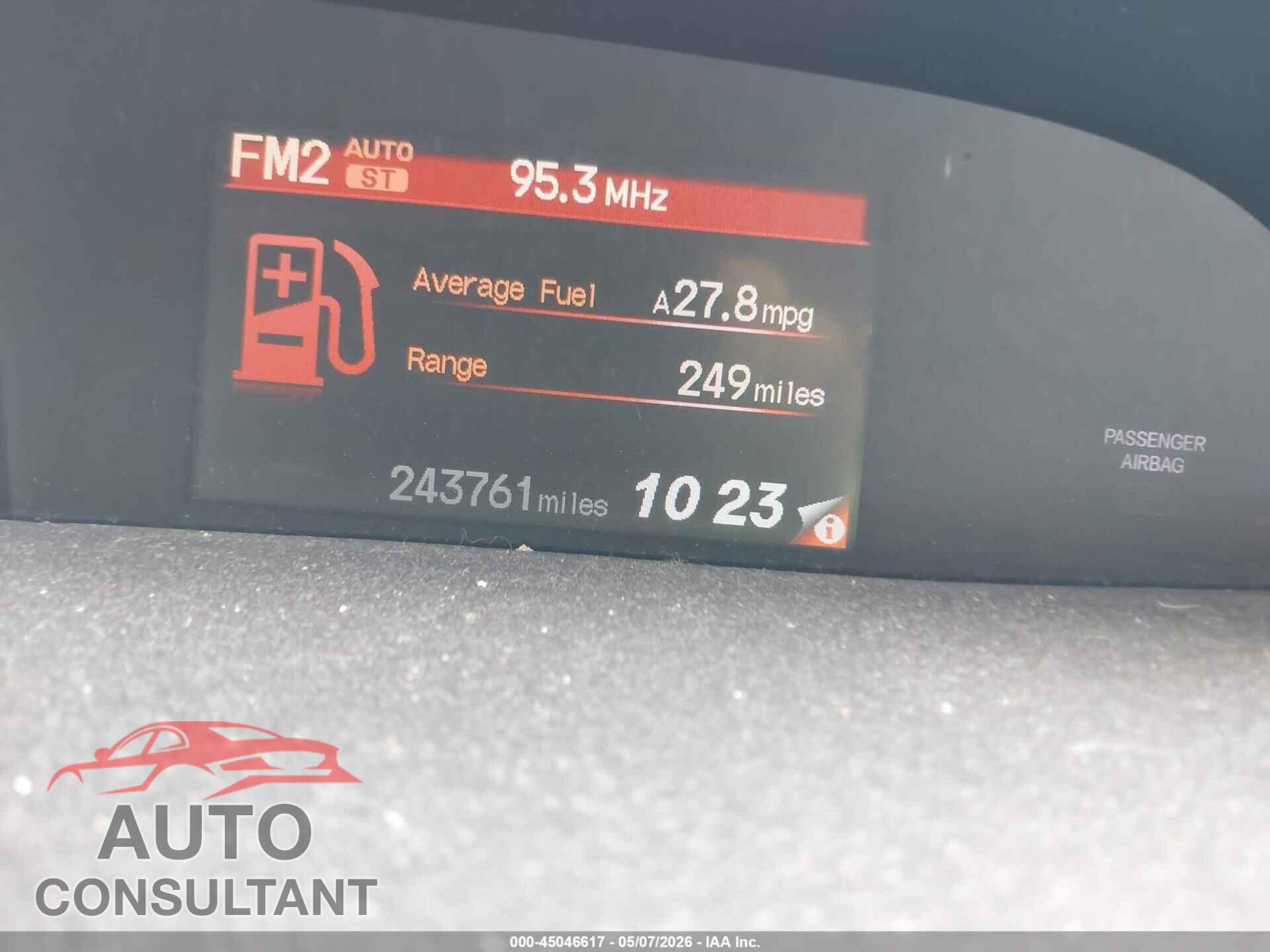 HONDA CIVIC 2012 - 19XFB2F59CE095530