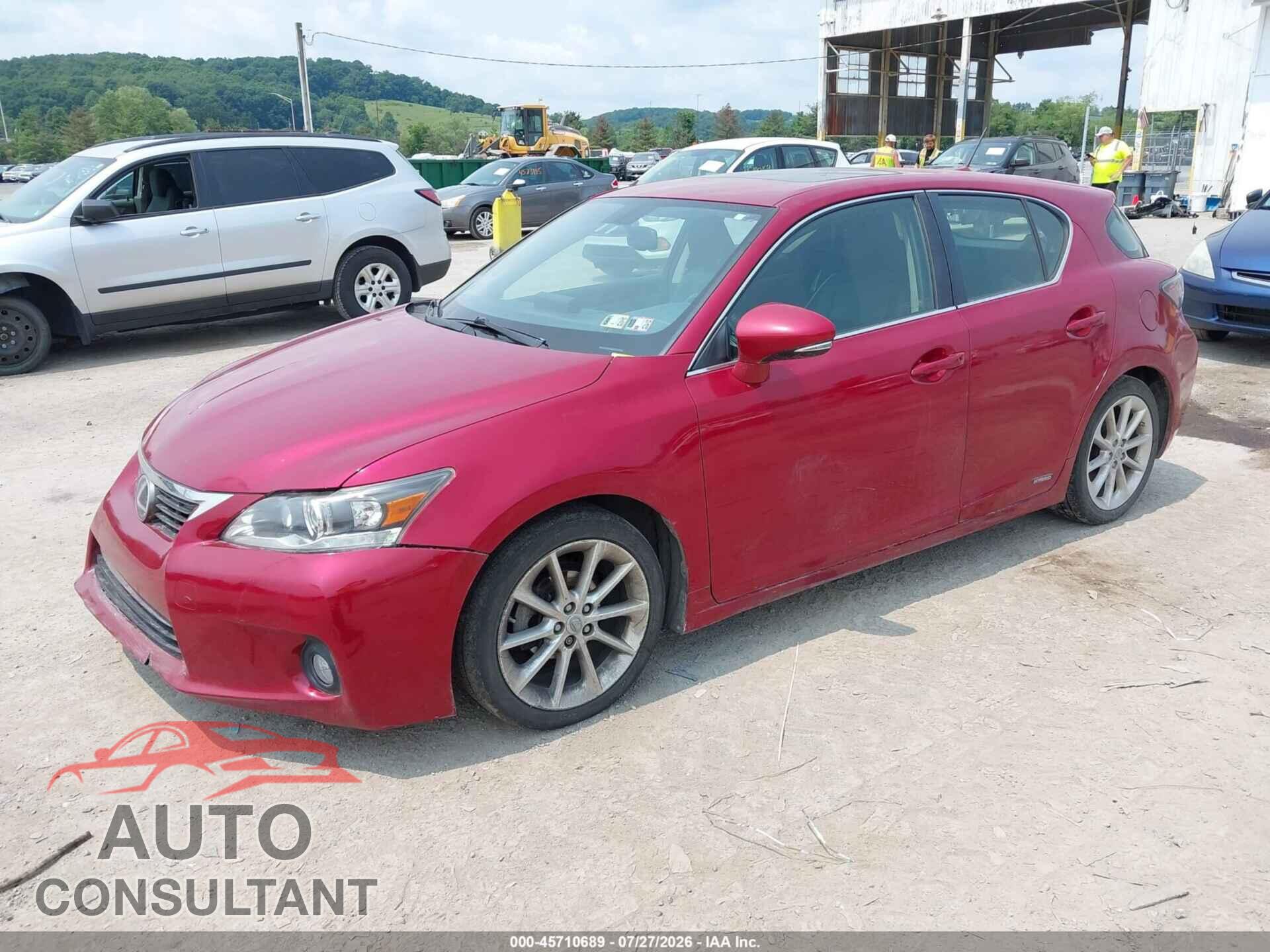 LEXUS CT 200H 2011 - JTHKD5BH6B2022927