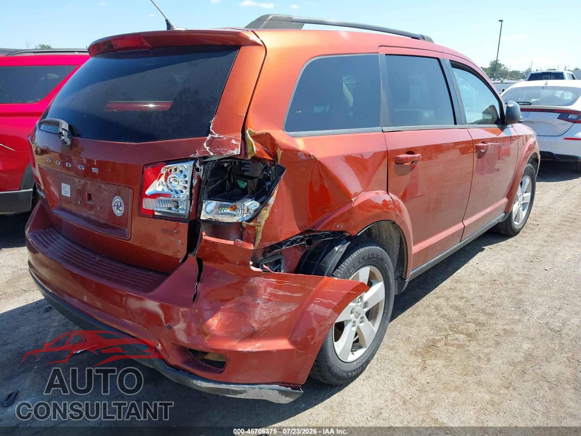 DODGE JOURNEY 2012 - 3C4PDCBB7CT368878