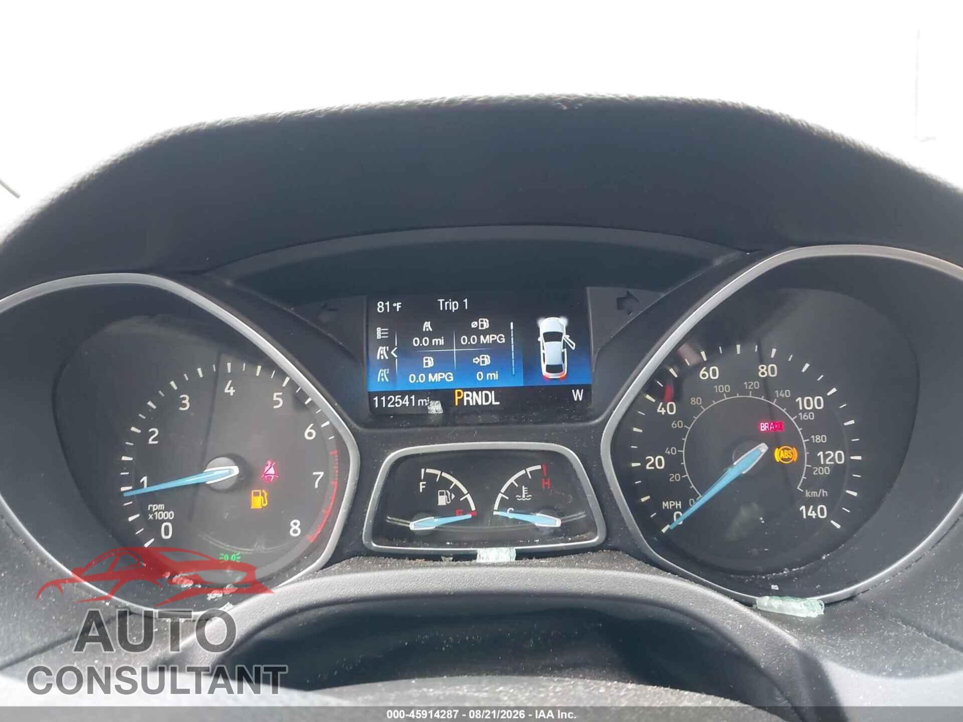 FORD FOCUS 2016 - 1FADP3K22GL397500