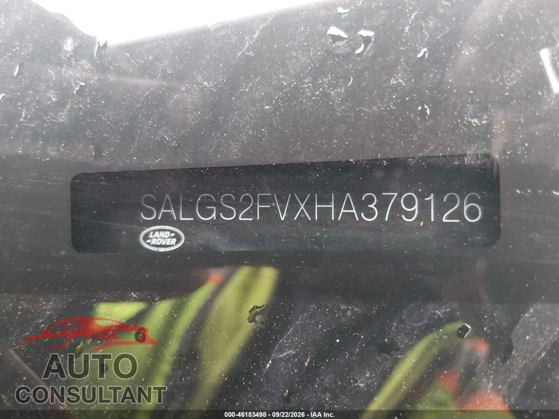 LAND ROVER RANGE ROVER 2017 - SALGS2FVXHA379126