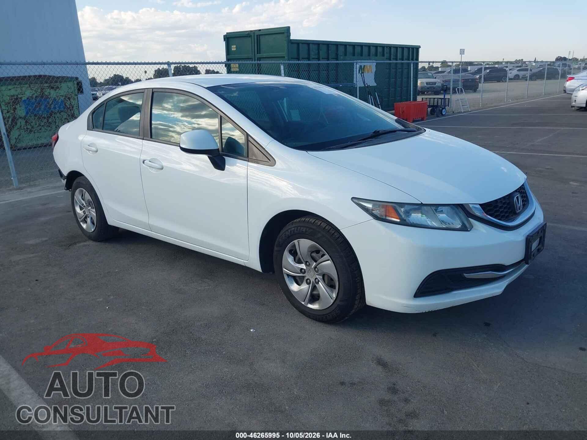 HONDA CIVIC 2013 - 19XFB2F51DE281502