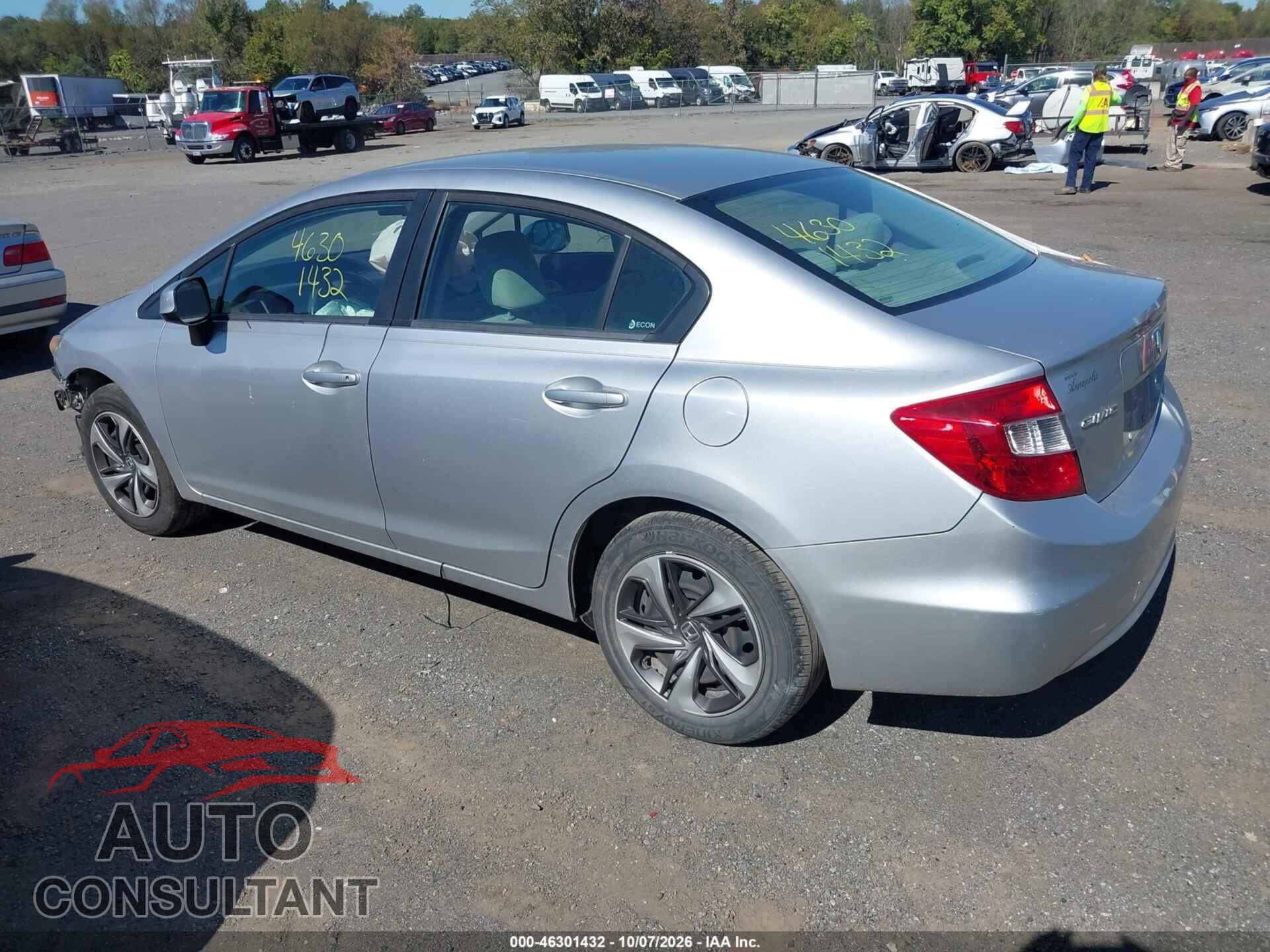HONDA CIVIC 2012 - 19XFB2F55CE087747