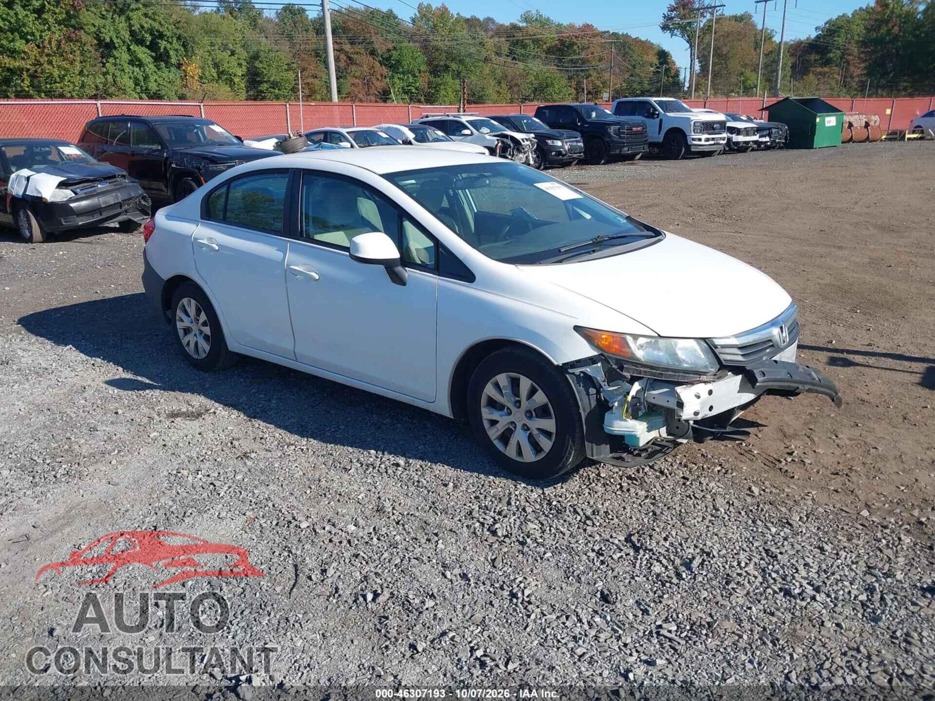 HONDA CIVIC 2012 - 19XFB2F55CE040427