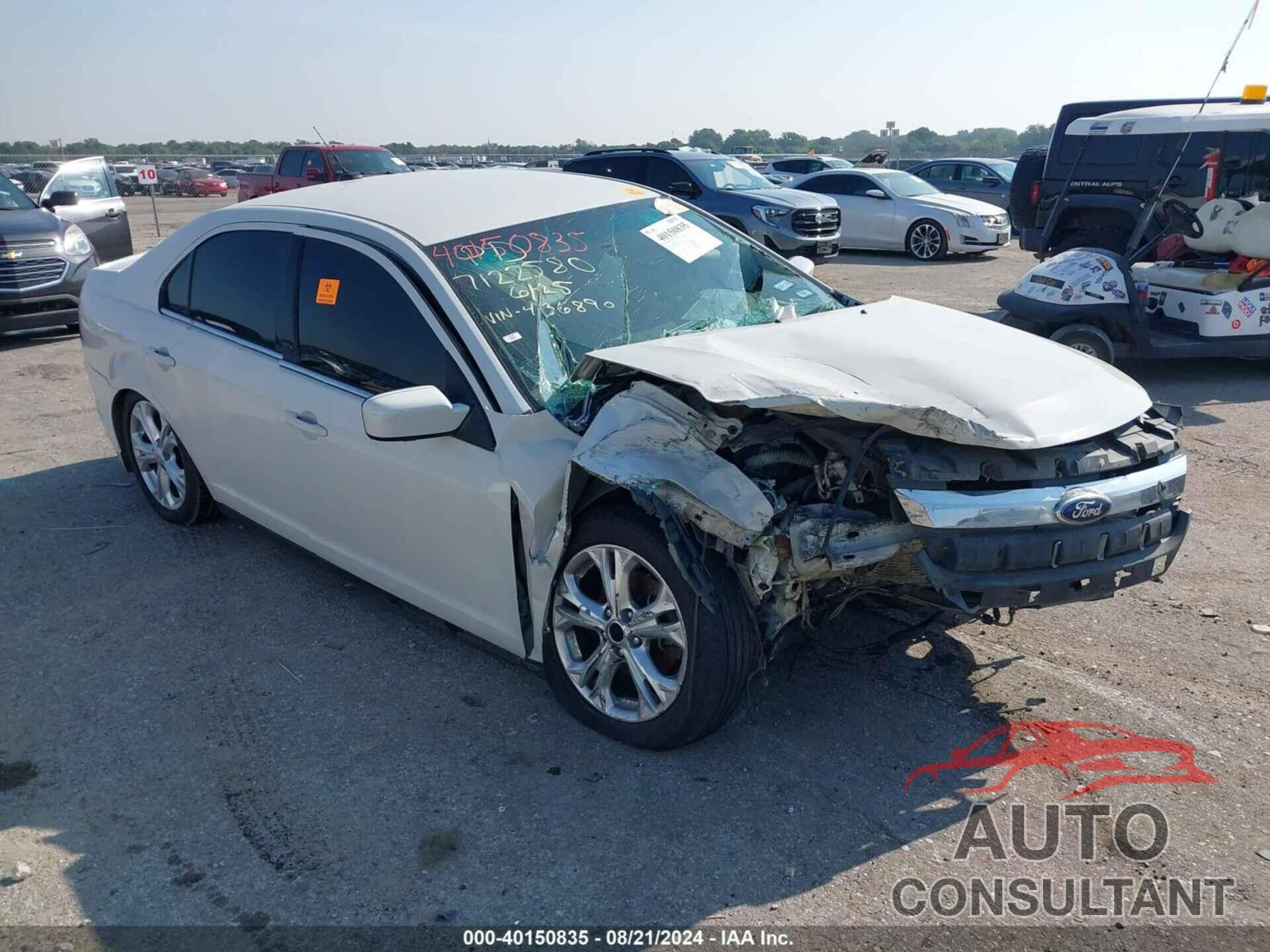 FORD FUSION 2012 - 3FAHP0HG9CR436890