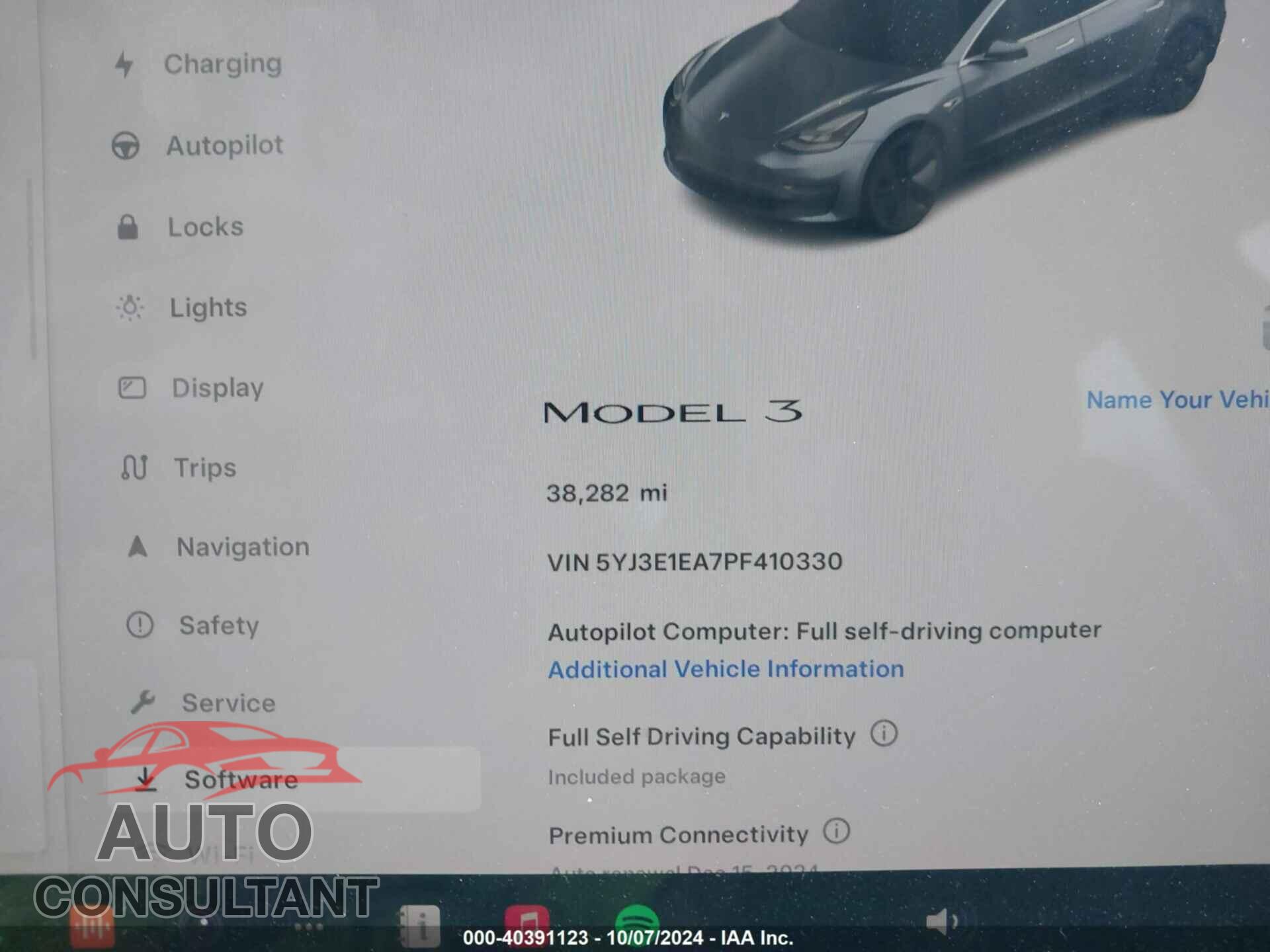 TESLA MODEL 3 2023 - 5YJ3E1EA7PF410330
