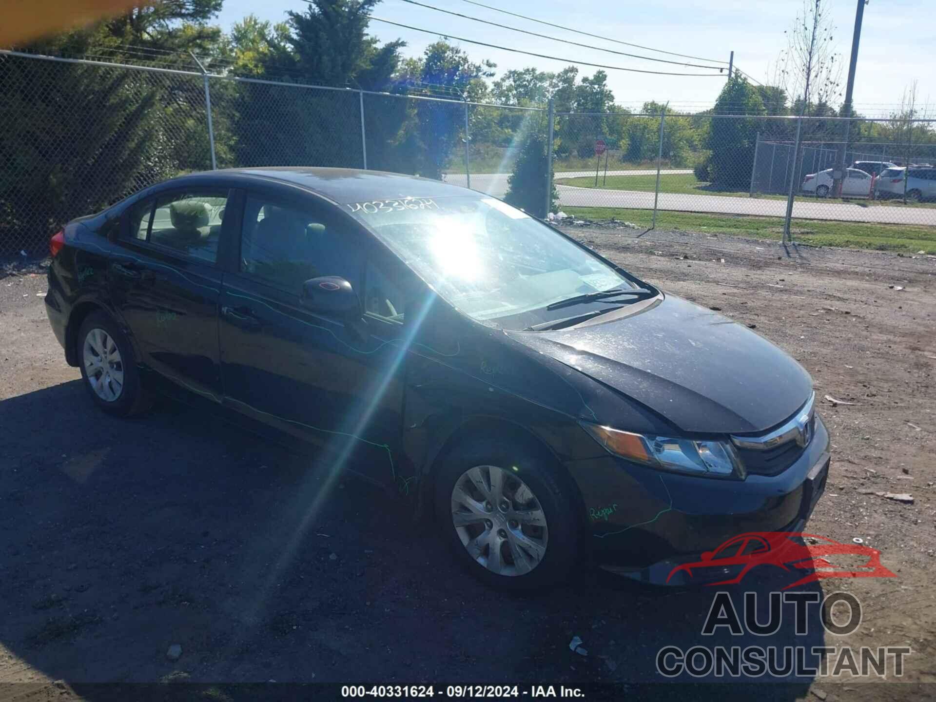HONDA CIVIC 2012 - 2HGFB2F51CH328063