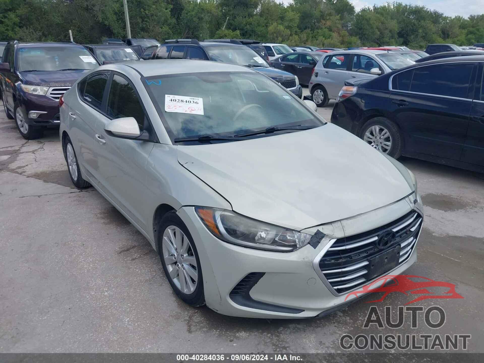 HYUNDAI ELANTRA 2017 - KMHD74LF6HU082076