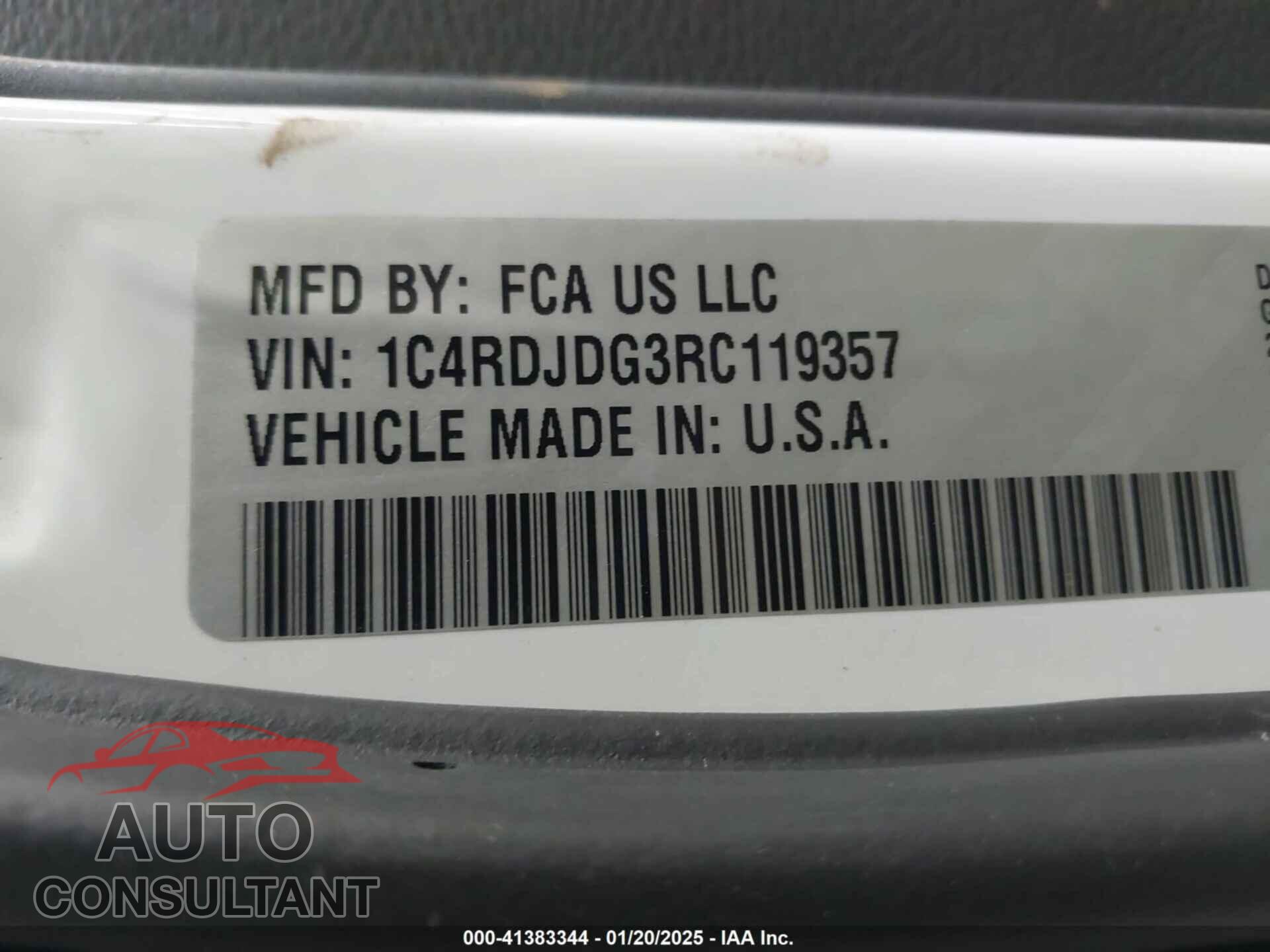 DODGE DURANGO 2024 - 1C4RDJDG3RC119357