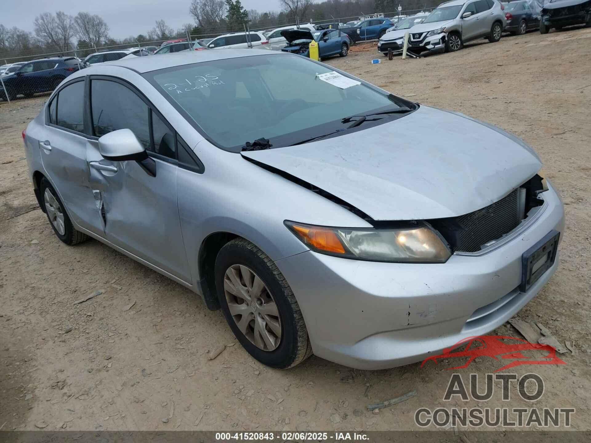 HONDA CIVIC 2012 - 2HGFB2F53CH609491
