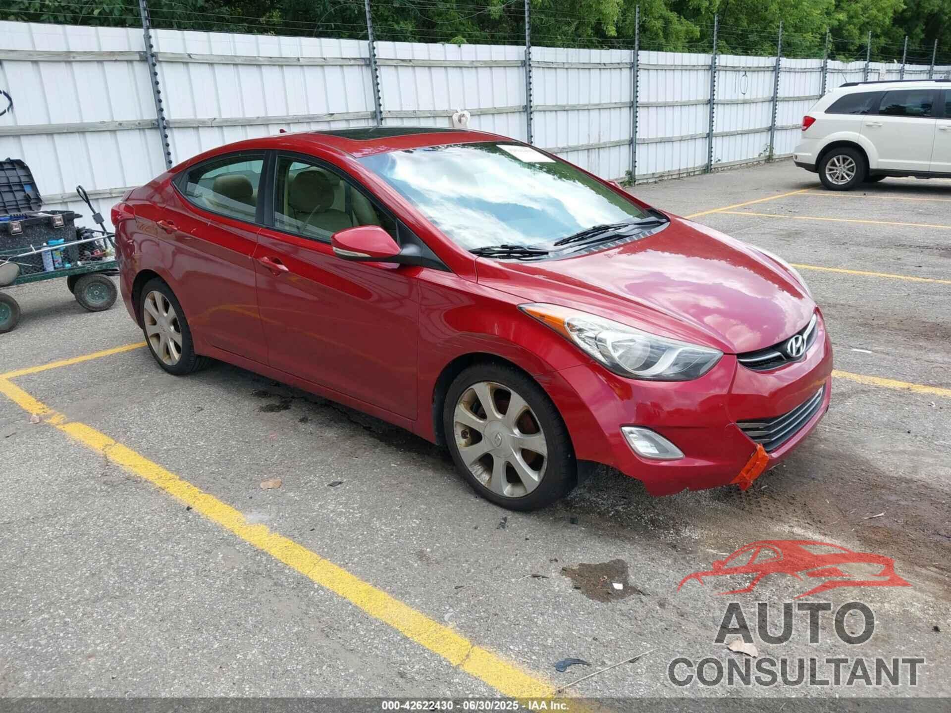 HYUNDAI ELANTRA 2012 - KMHDH4AE7CU345000