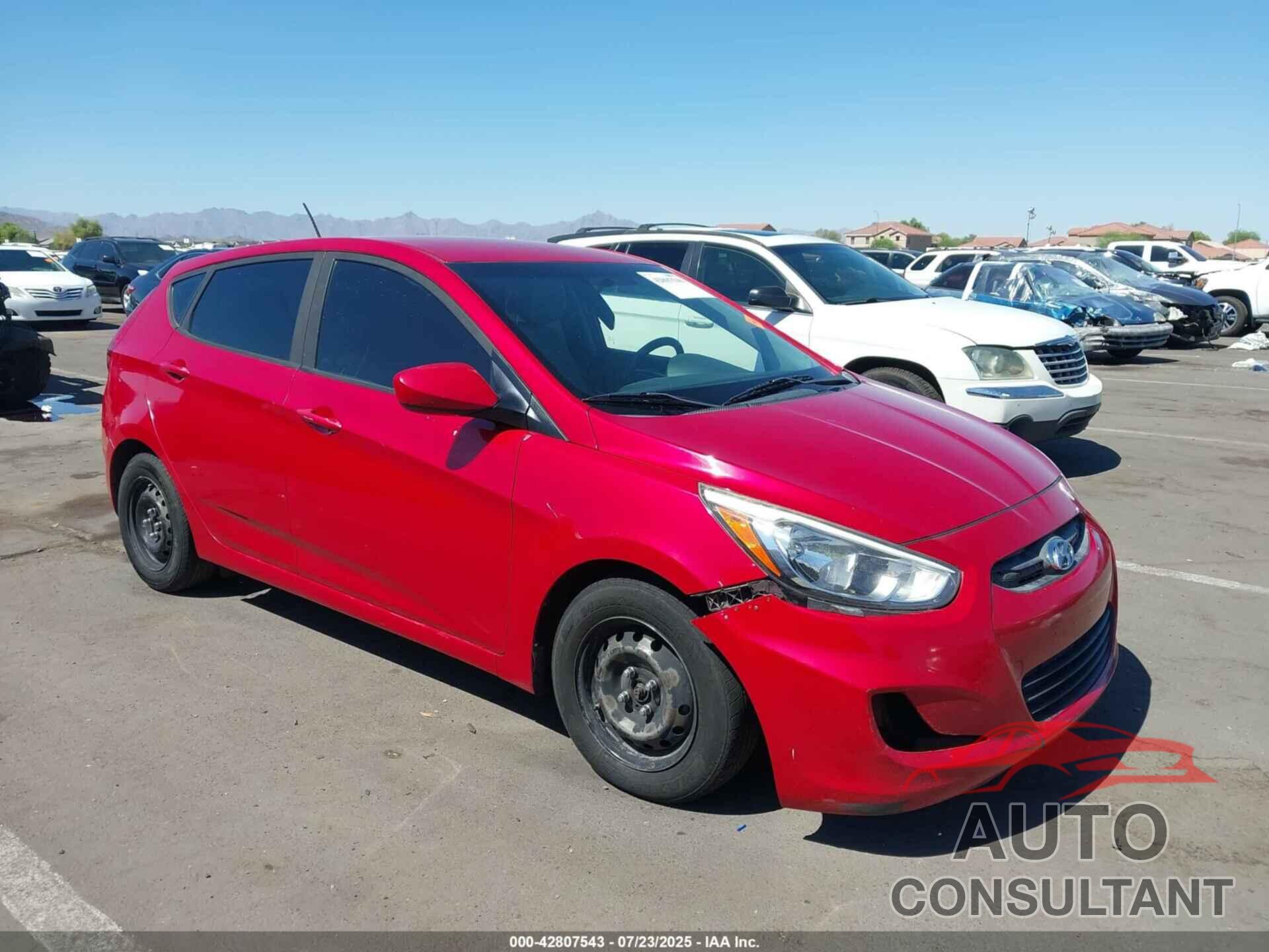 HYUNDAI ACCENT 2017 - KMHCT5AE9HU350917