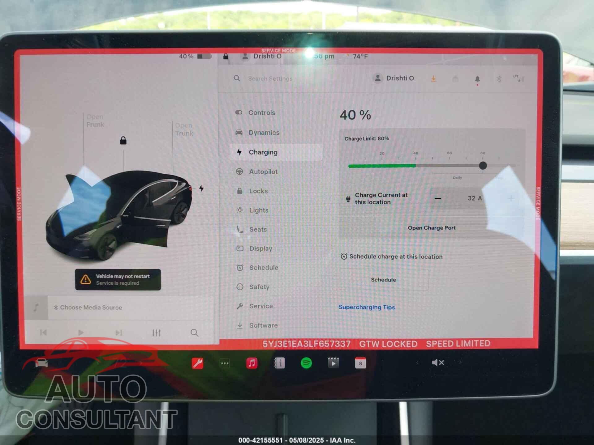 TESLA MODEL 3 2020 - 5YJ3E1EA3LF657337