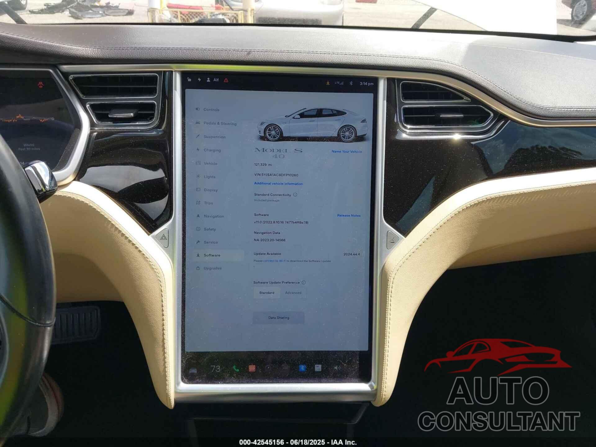 TESLA MODEL S 2013 - 5YJSA1AC8DFP10260