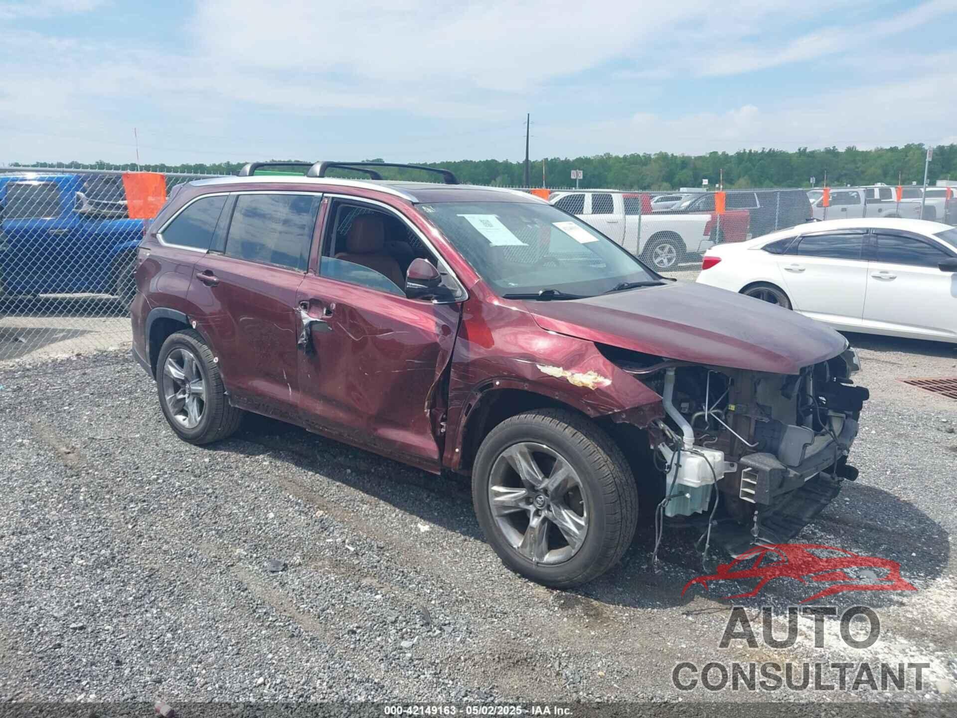 TOYOTA HIGHLANDER 2018 - 5TDDZRFH0JS882603