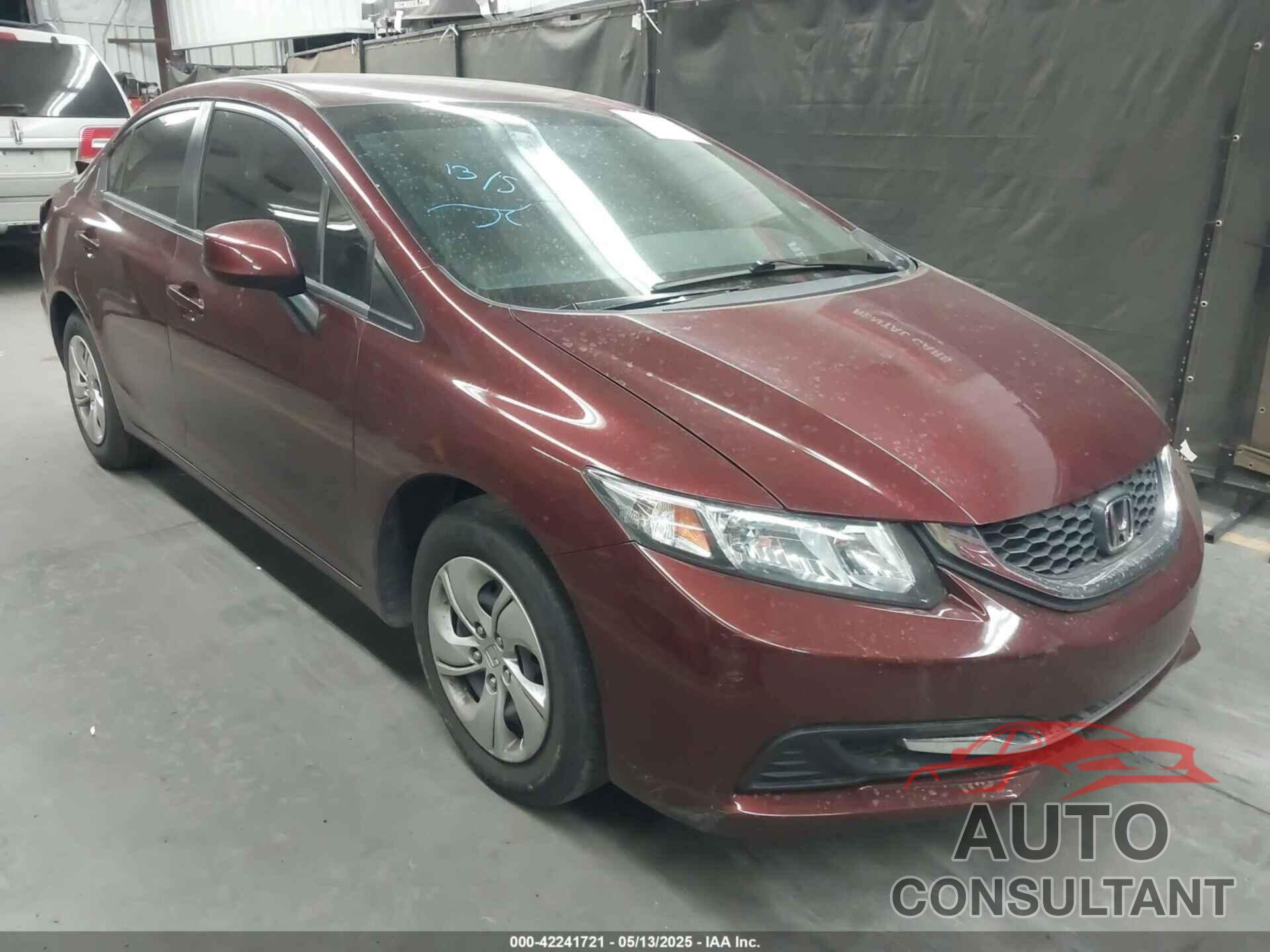 HONDA CIVIC 2013 - 2HGFB2F50DH599729