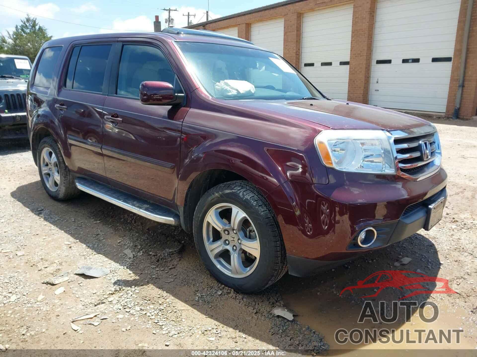 HONDA PILOT 2012 - 5FNYF3H51CB018693