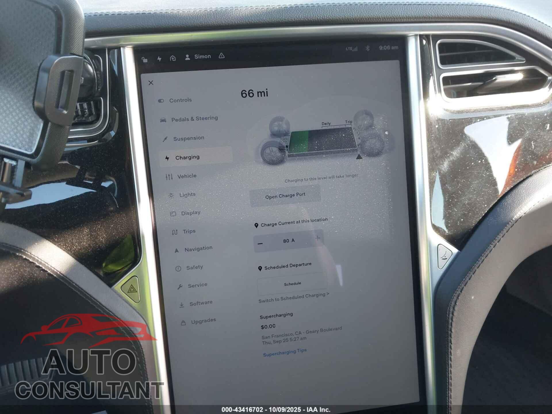 TESLA MODEL S 2013 - 5YJSA1DN0DFP11416