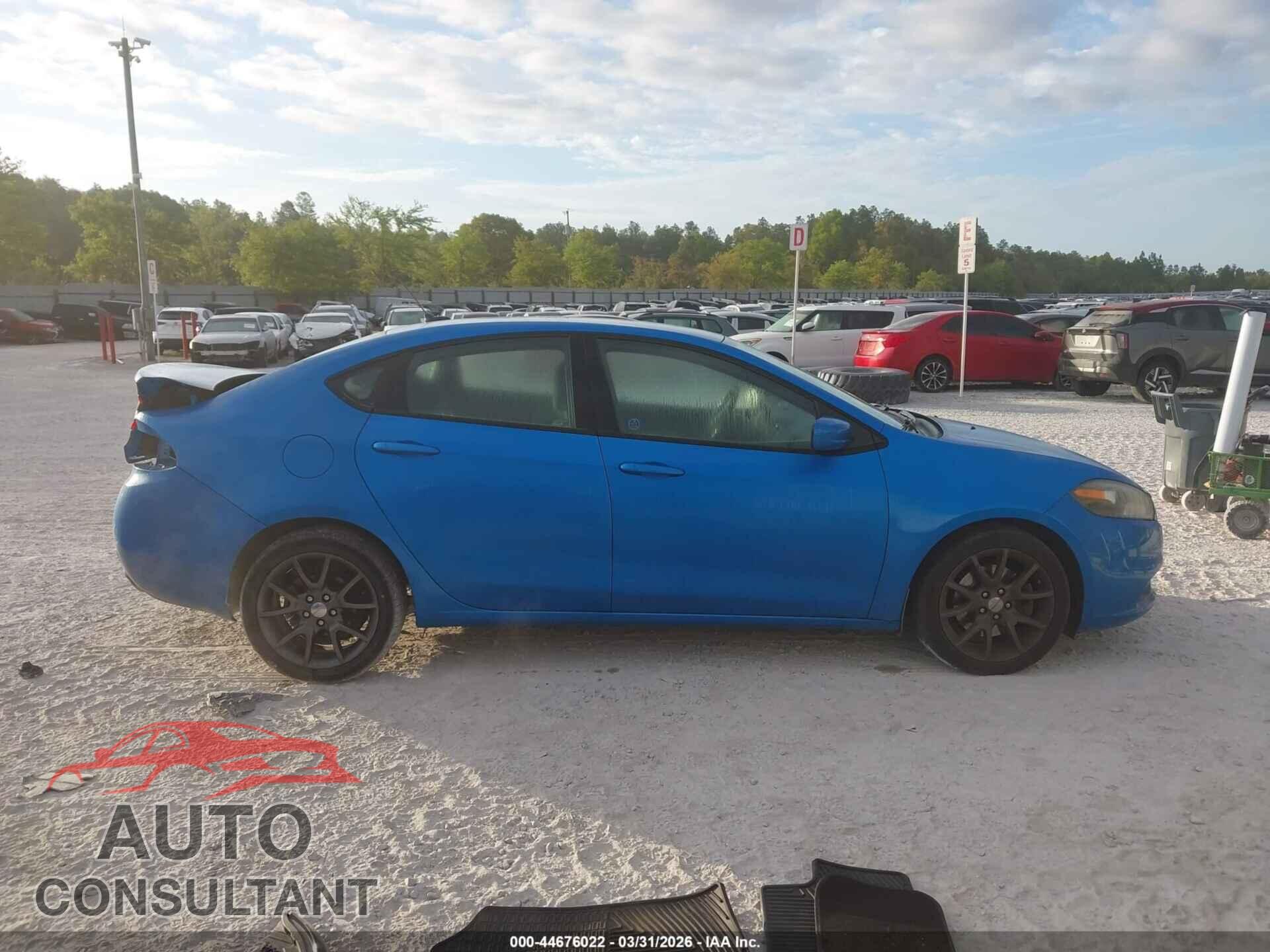 DODGE DART 2015 - 1C3CDFBB3FD278237