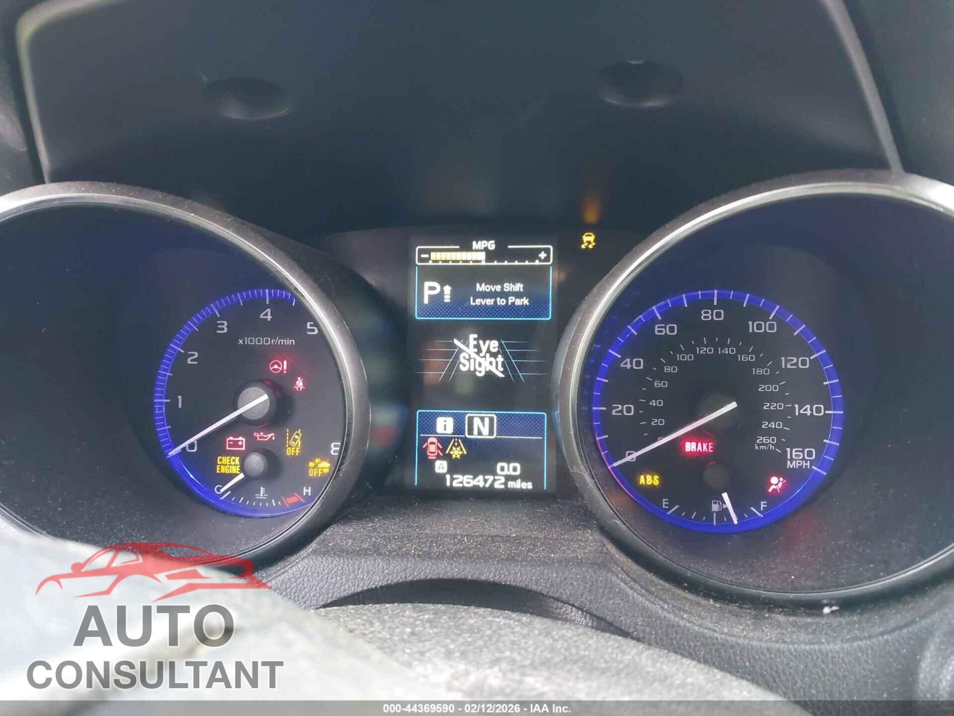 SUBARU OUTBACK 2016 - 4S4BSENC4G3288564