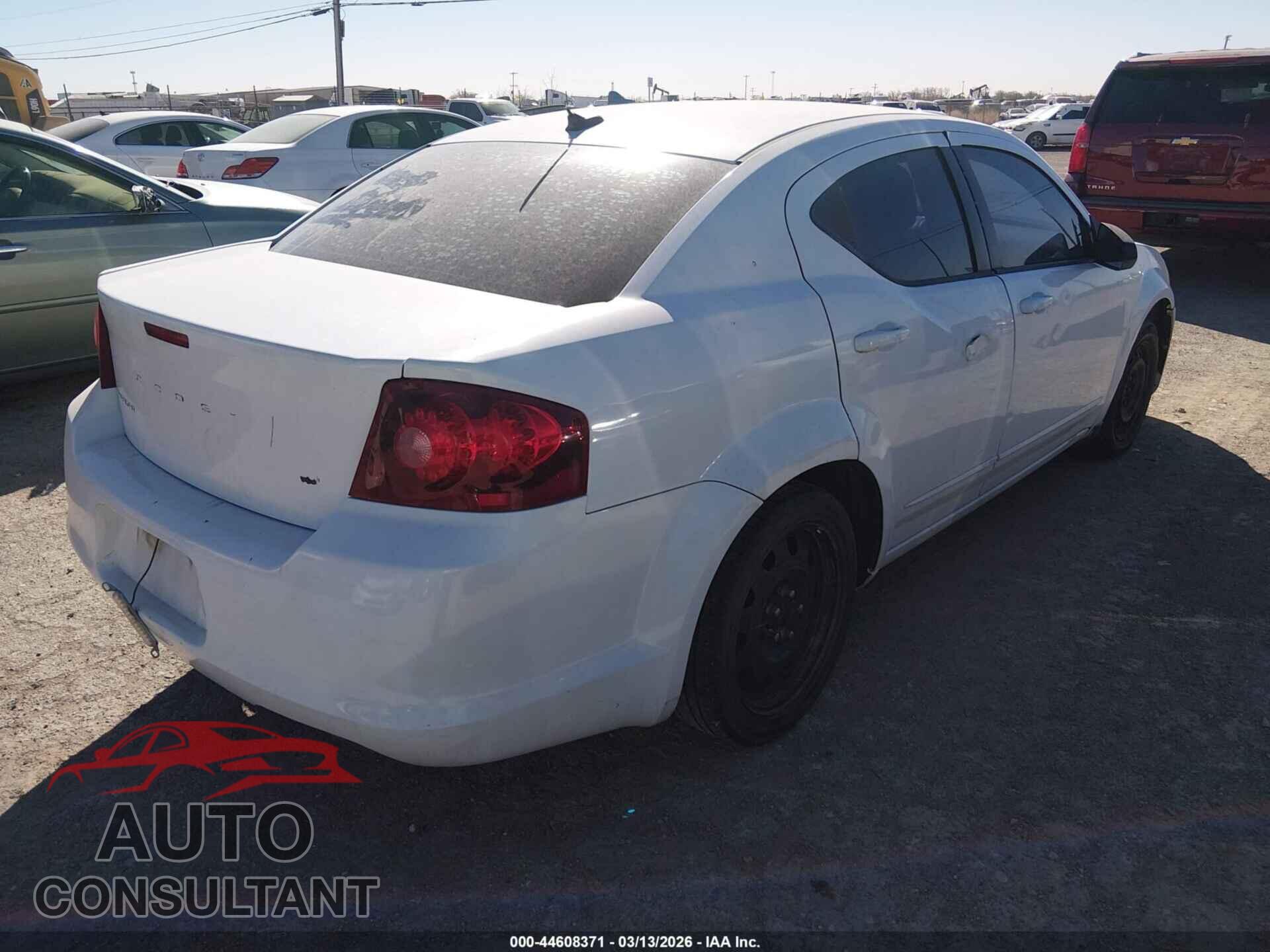 DODGE AVENGER 2012 - 1C3CDZAG4CN327675