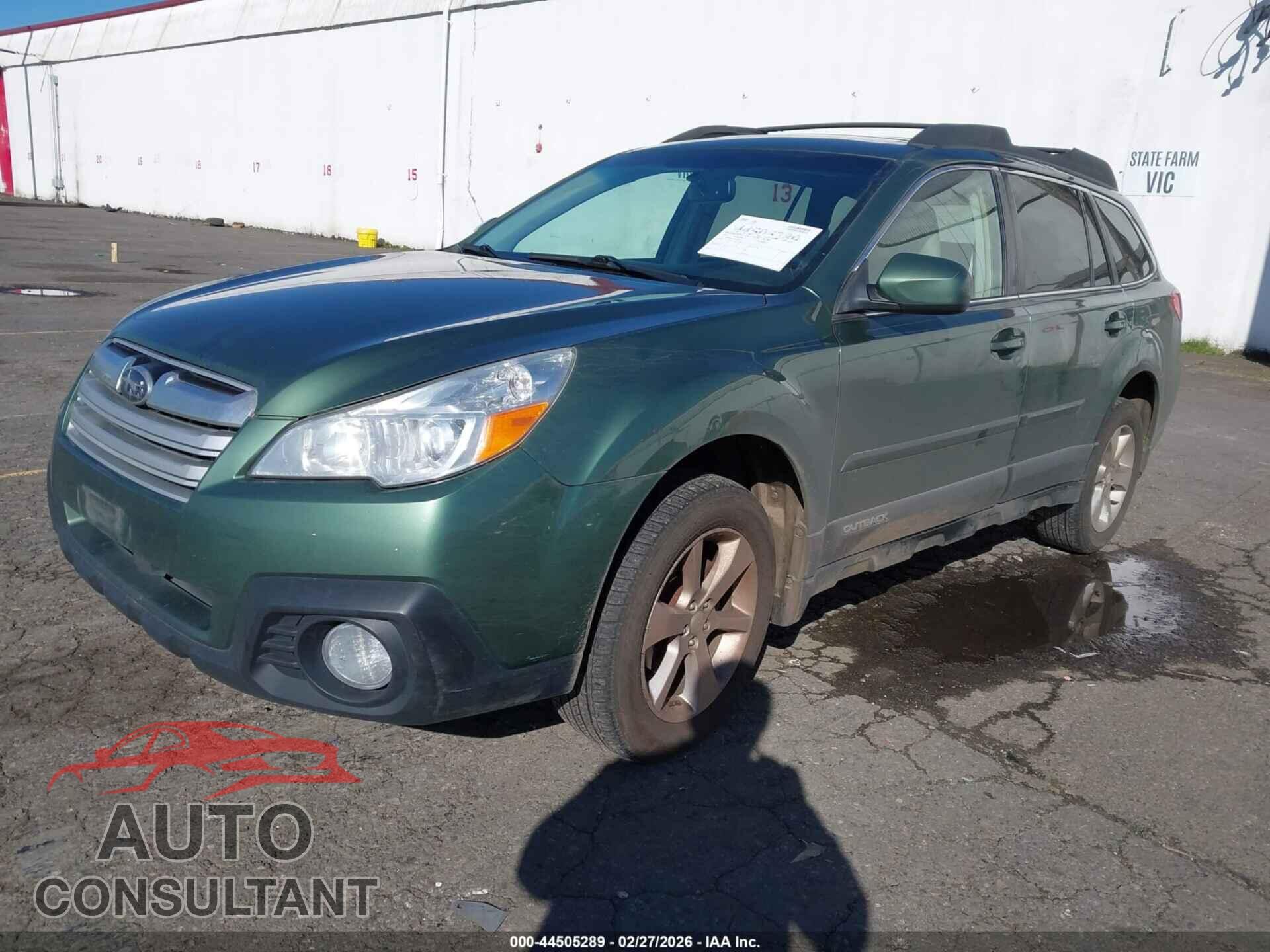 SUBARU OUTBACK 2013 - 4S4BRBLC5D3289117