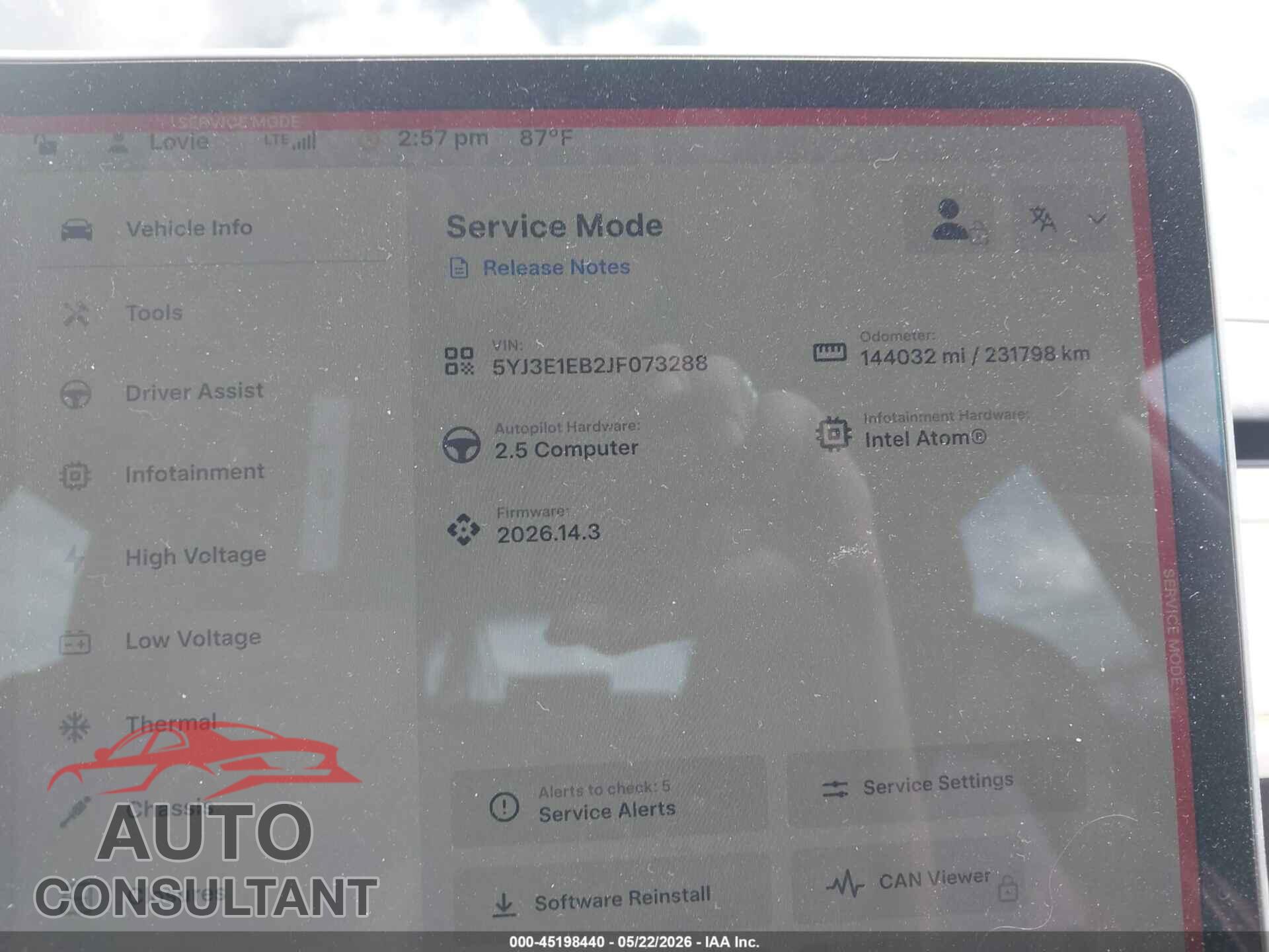 TESLA MODEL 3 2018 - 5YJ3E1EB2JF073288
