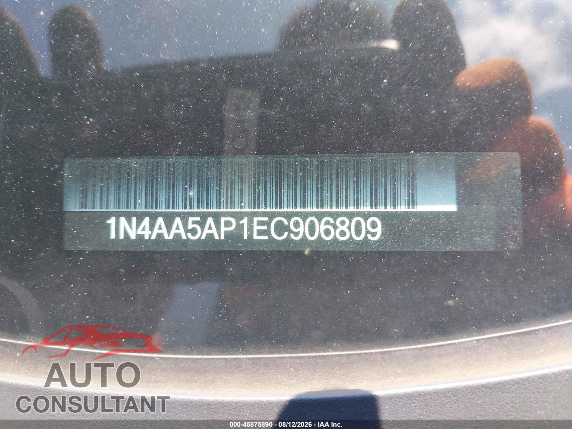 NISSAN MAXIMA 2014 - 1N4AA5AP1EC906809