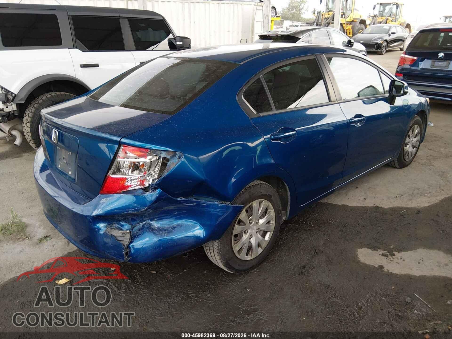 HONDA CIVIC 2012 - 19XFB2F53CE321612
