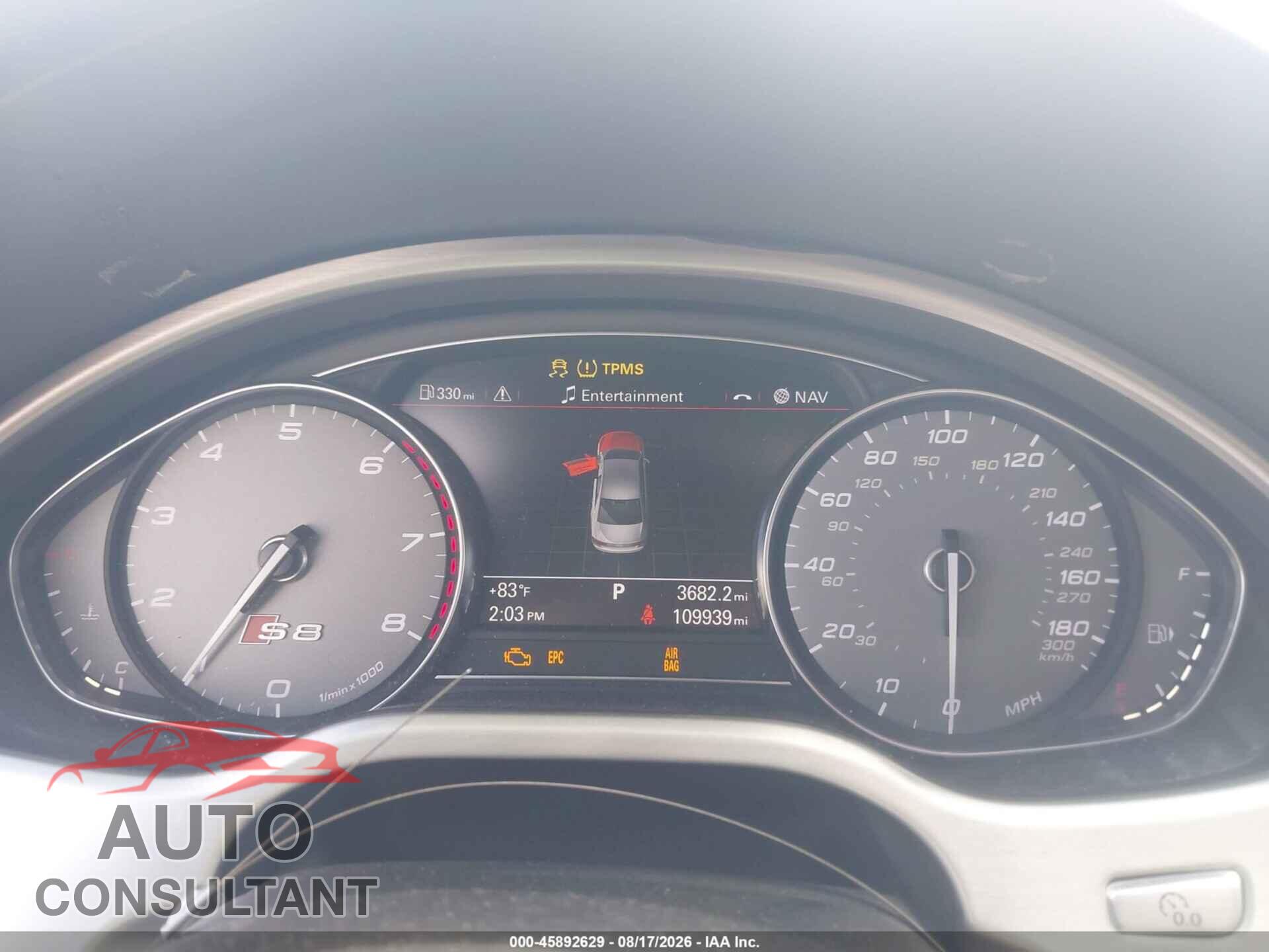 AUDI S8 2014 - WAUD2AFD3EN010928